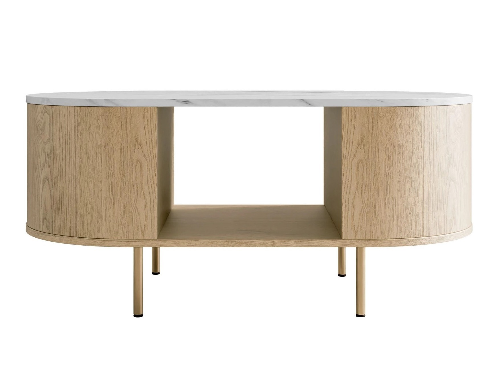 Nappali szett Comfivo Livtena 105 (Fehér márvány + Aranysárga)