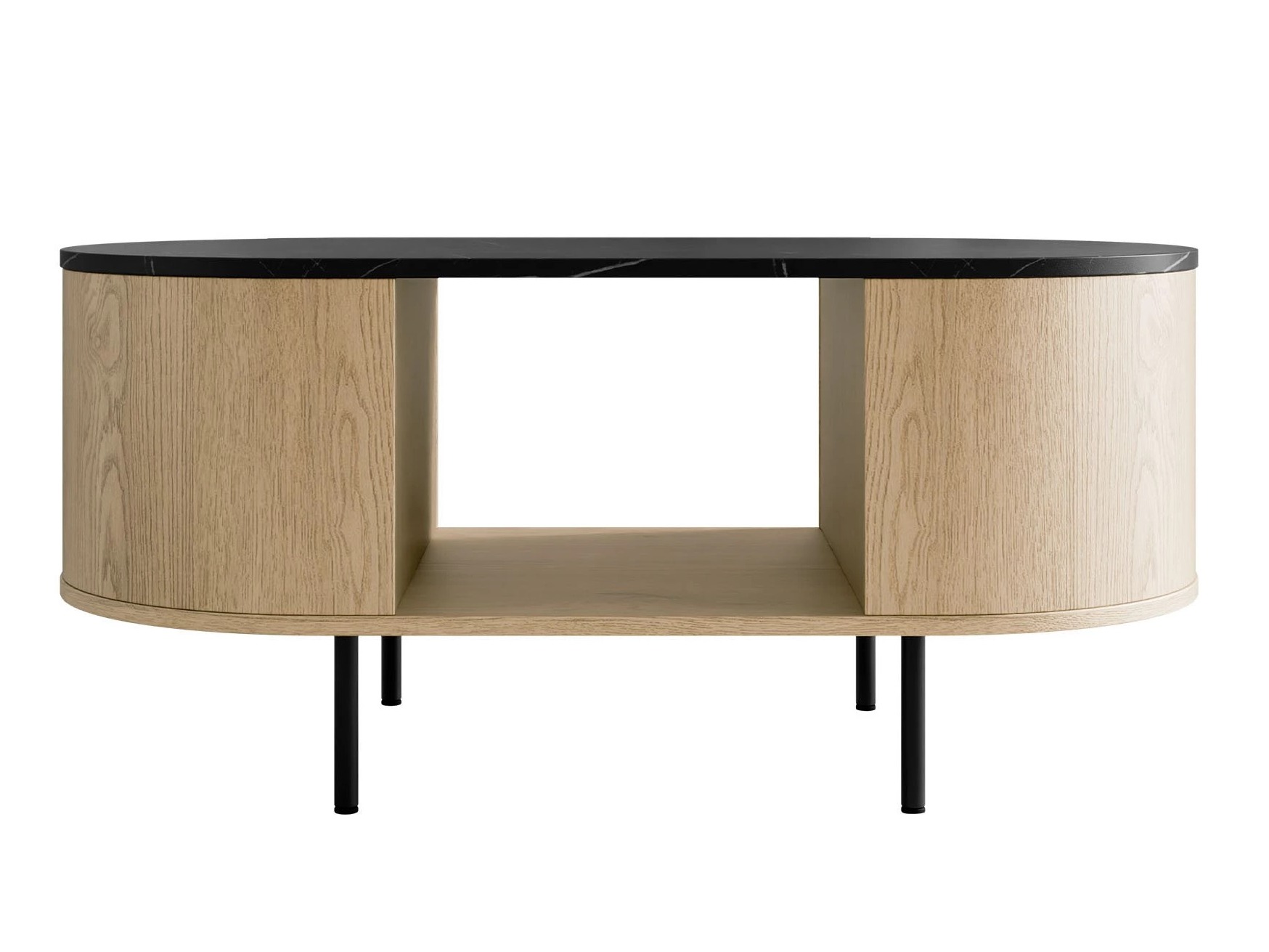 Nappali szett Comfivo Livtena (Fekete márvány + Fekete)