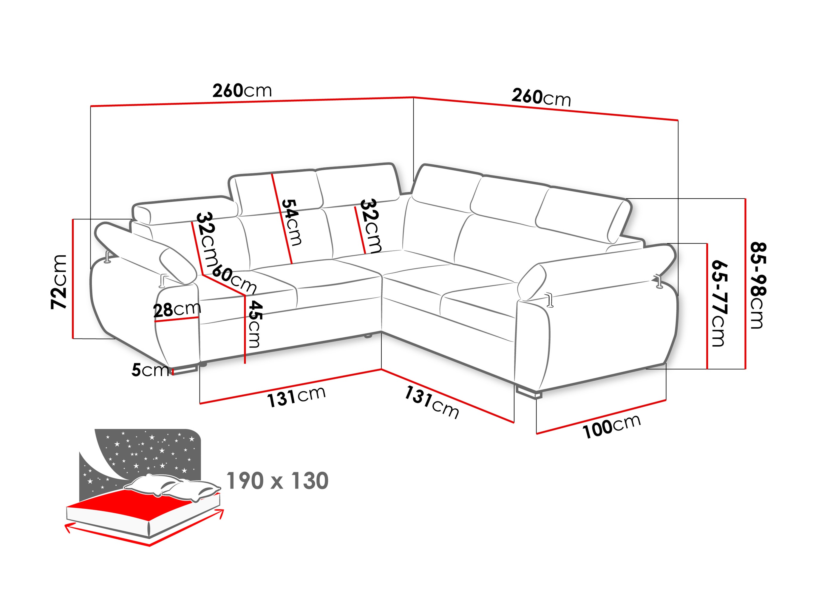 Sarokkanapé Columbus 215 (Kronos 22)