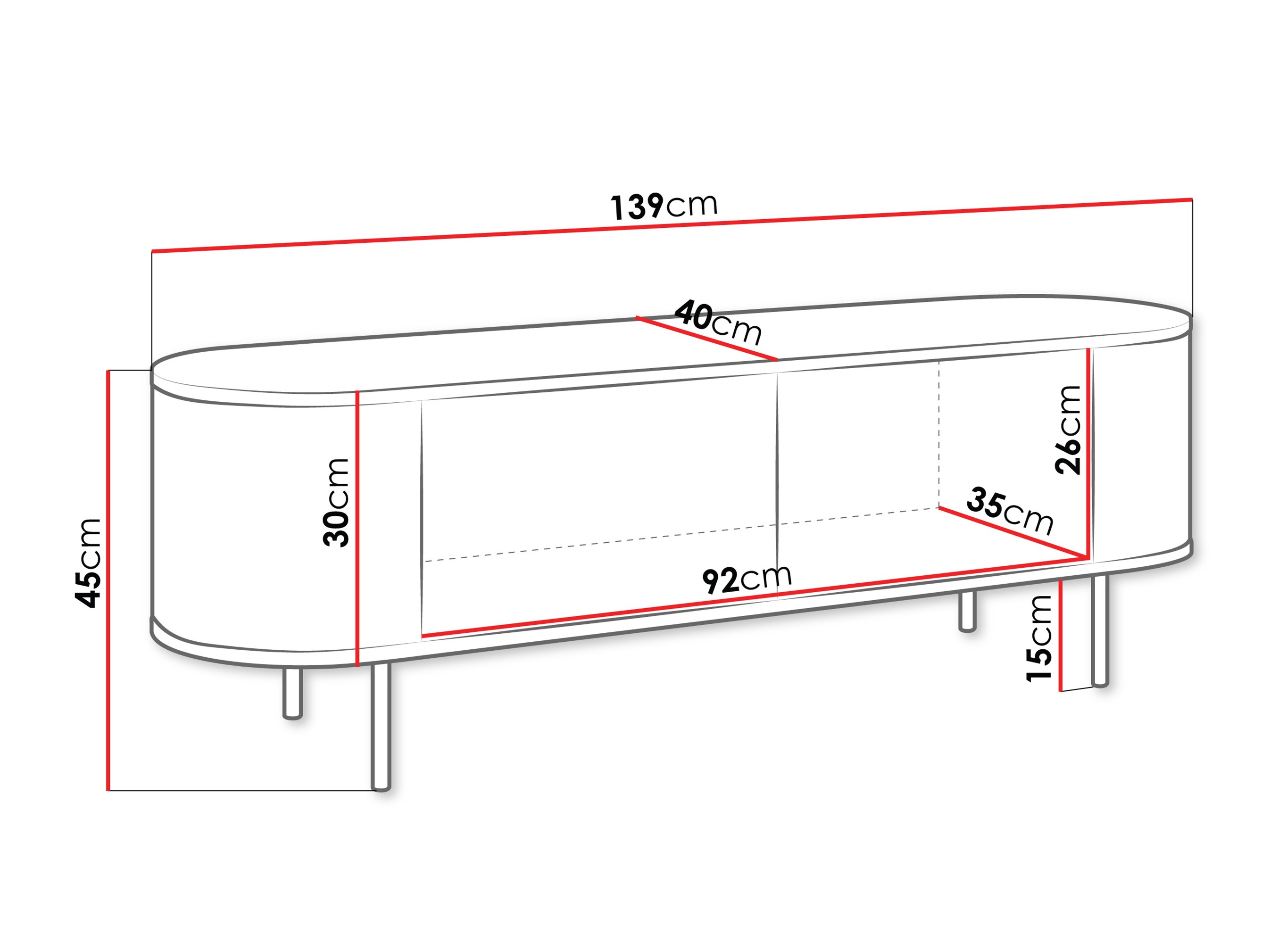 TV-állvány Comfivo Livtena (Fehér márvány + Aranysárga)