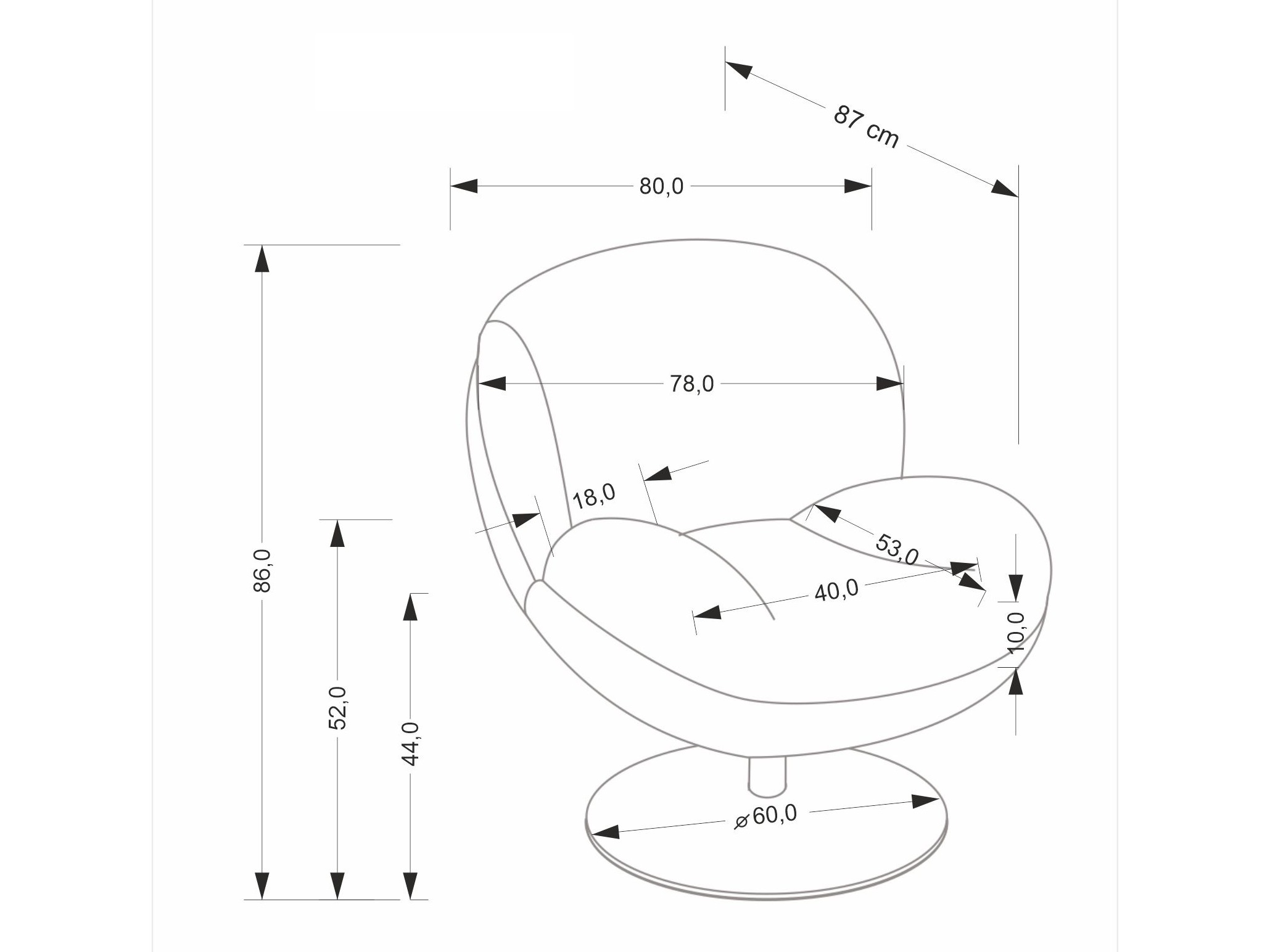 Fotel Houston 1982 (Krém)