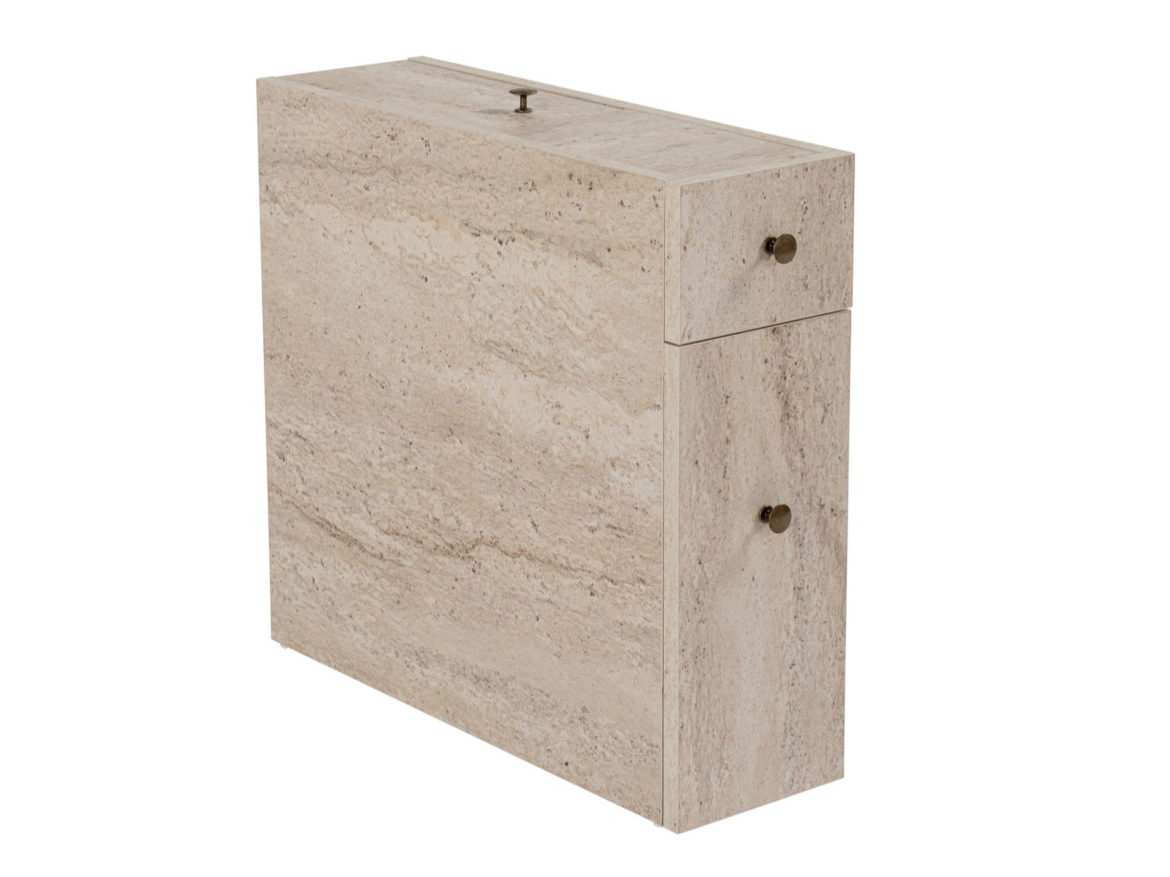 Álló fürdőszoba szekrény Kailua 183 (Könnyű travertin)