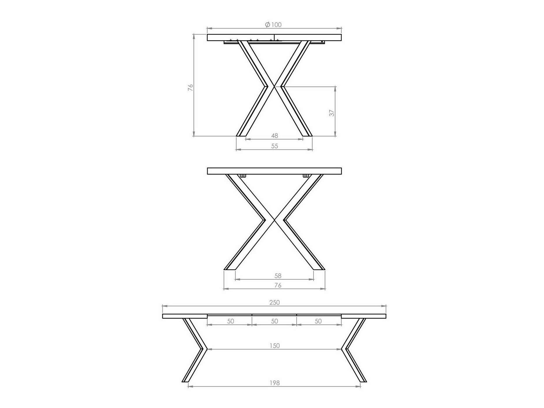 Asztal Houston 1495 (Arany tölgy + Fekete)