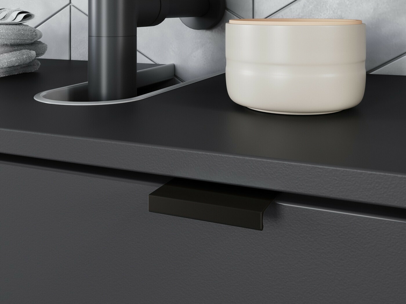 Mosdó alatti álló szekrény Felfere 100 (Antracit)