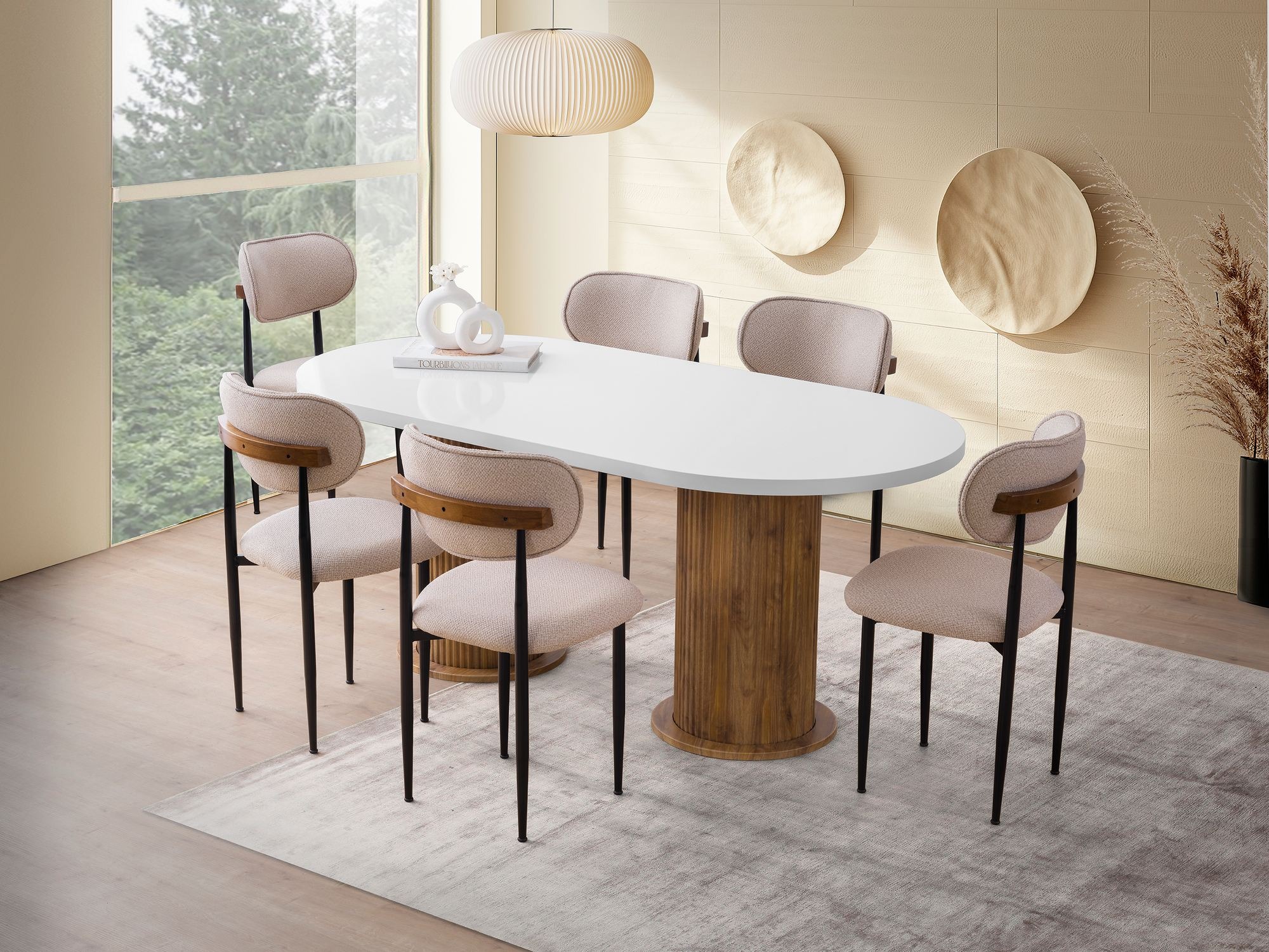 Asztal Kailua 2623 (Fehér + Dió)