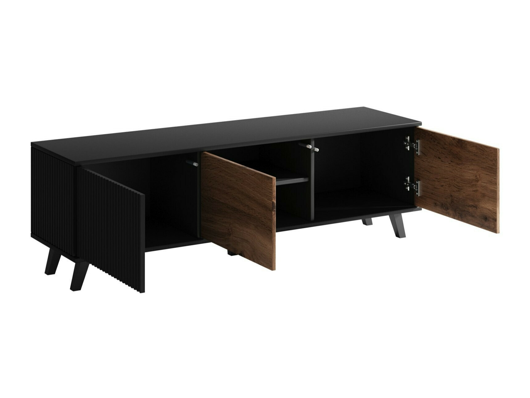 Nappali szett Luelia 108 (Fekete + Wotan tölgy)