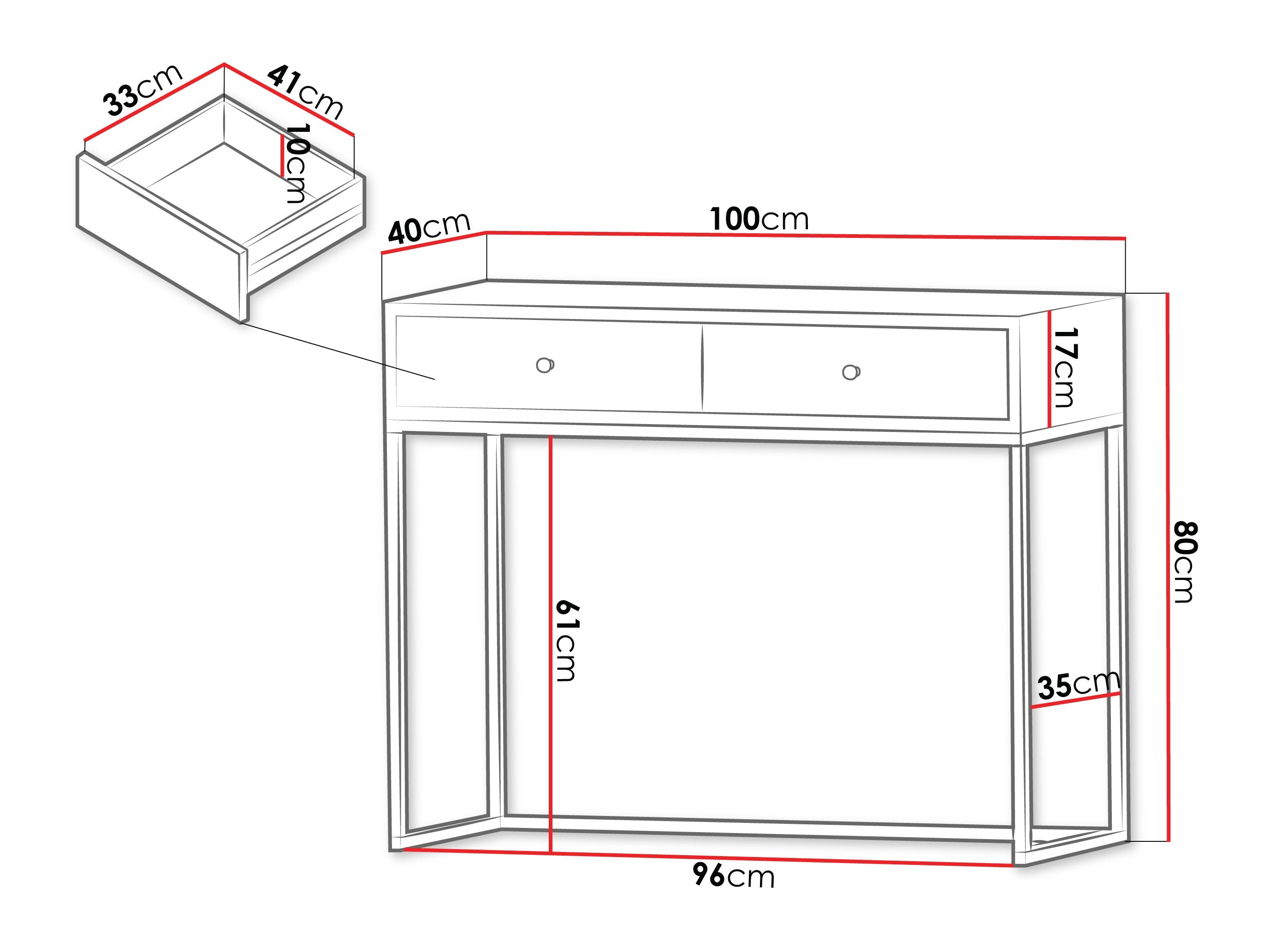 Konzolasztal Comfivo Modestia (Kasmír)