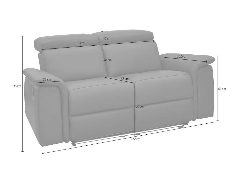 Relax kanapé Denton 1485 (Világosszürke)