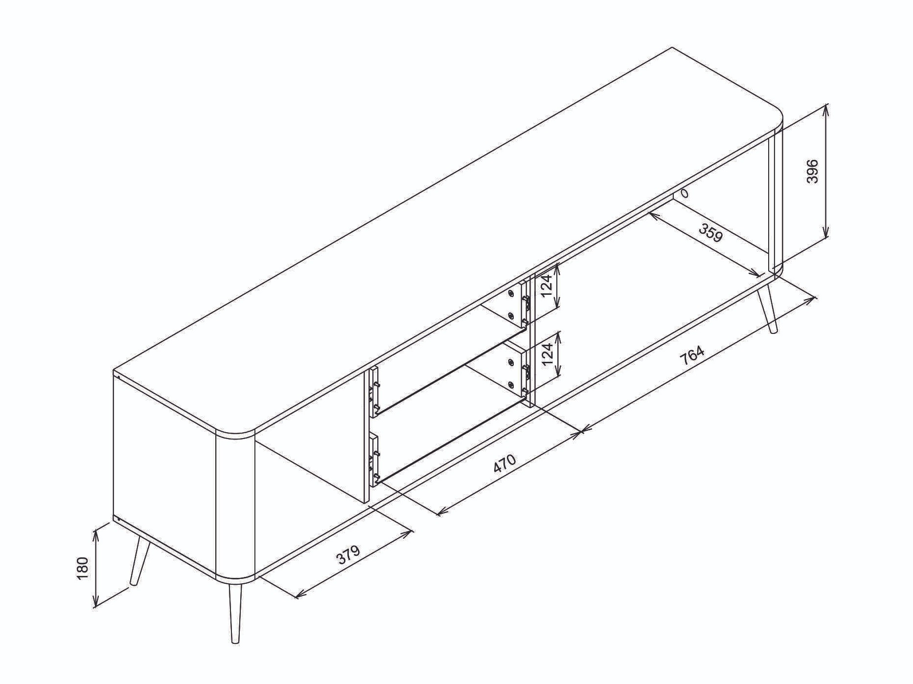 TV-állvány Levliva 101