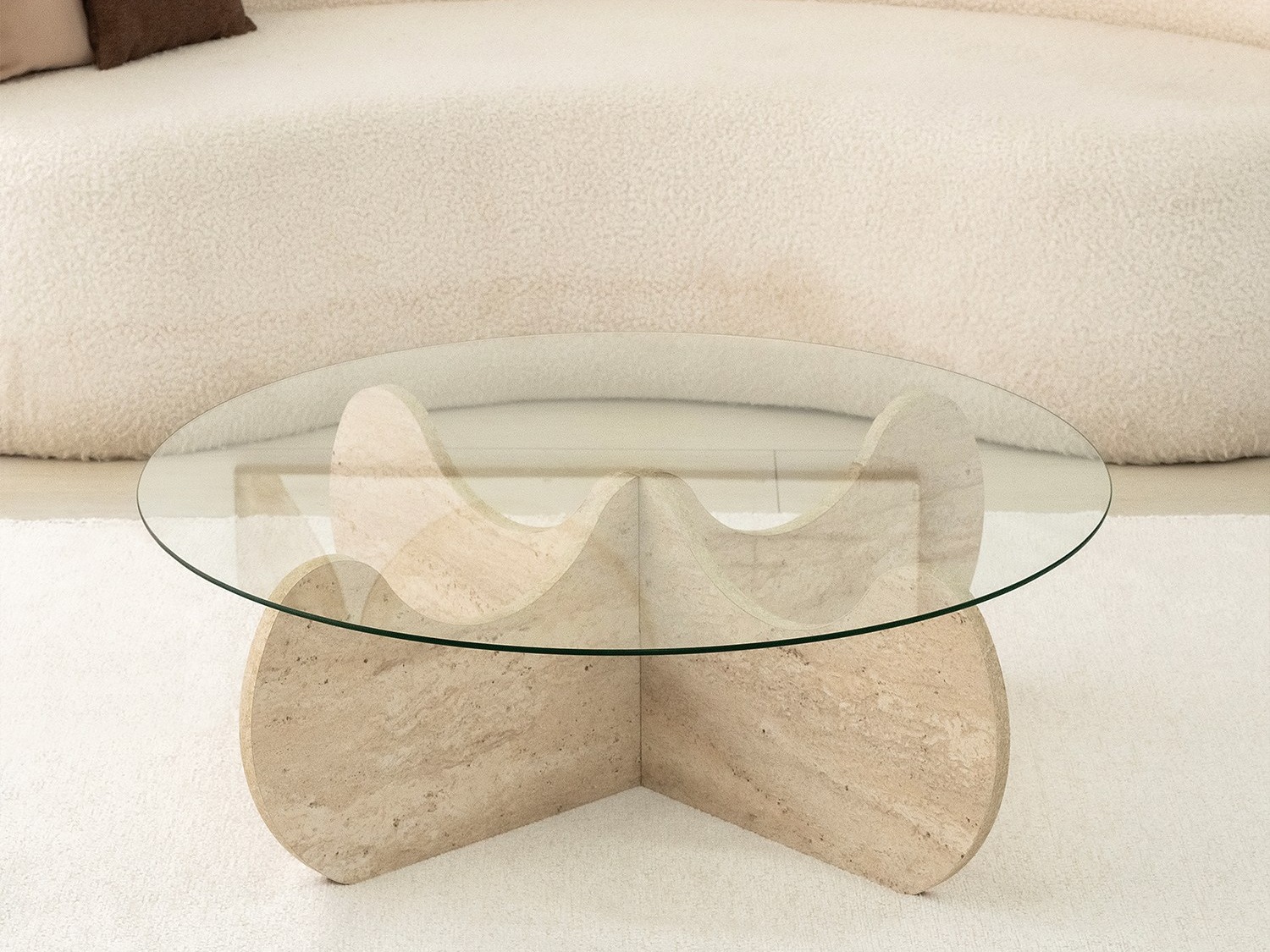 Dohányzóasztal Kailua 2630 (Világos Travertine)