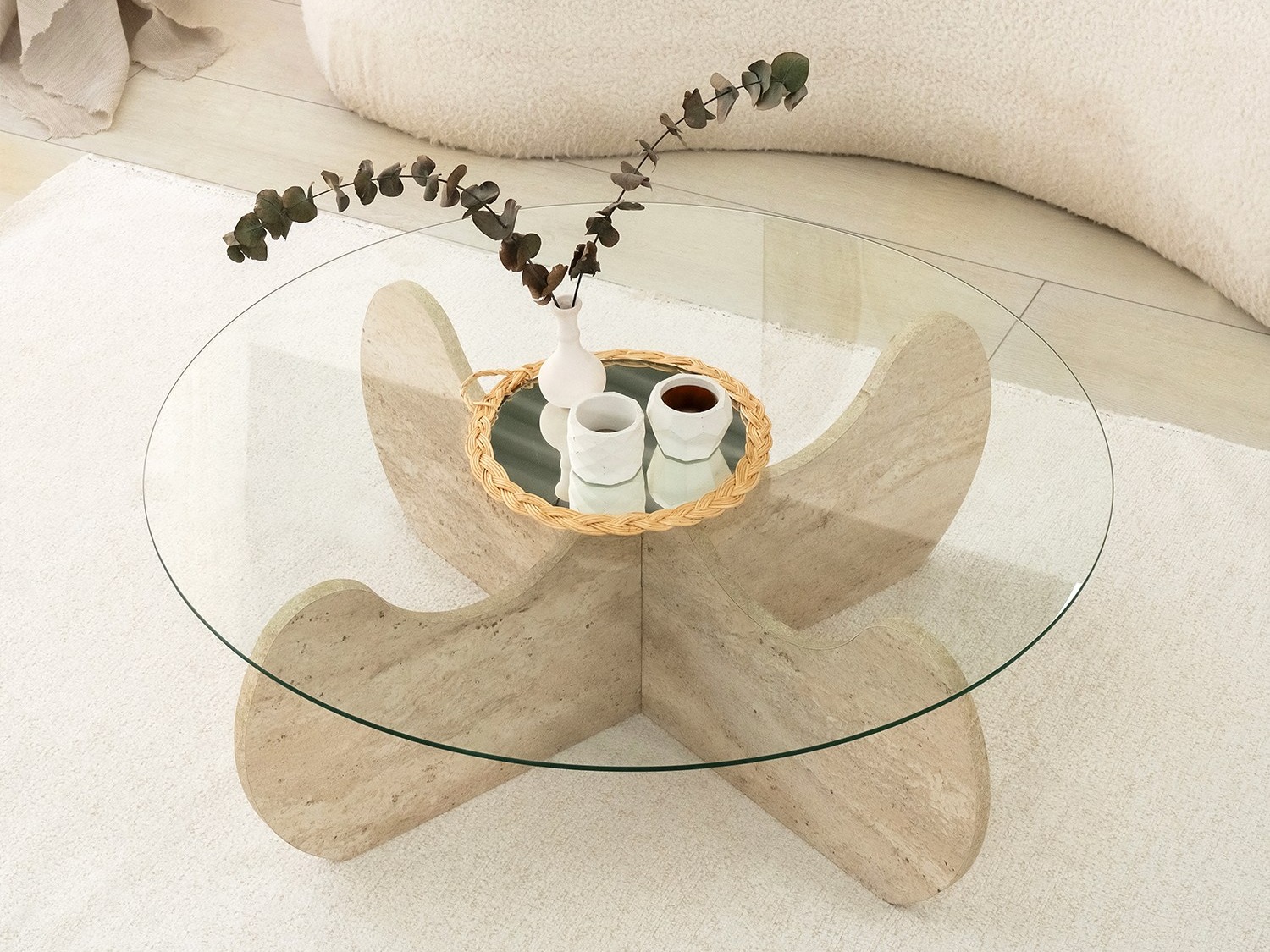 Dohányzóasztal Kailua 2630 (Világos Travertine)