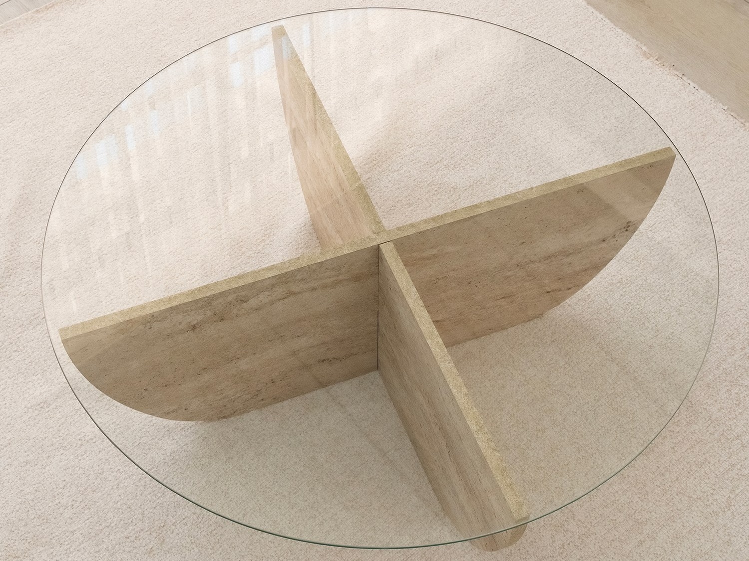 Dohányzóasztal Kailua 411 (Könnyű travertin)