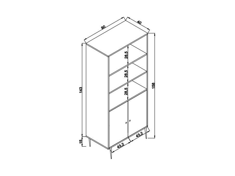 Könyvespolc Kailua 2634