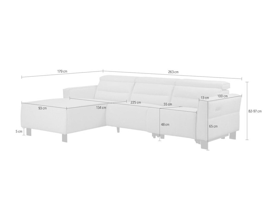 Relax sarokkanapé Denton 1486 (Krém)