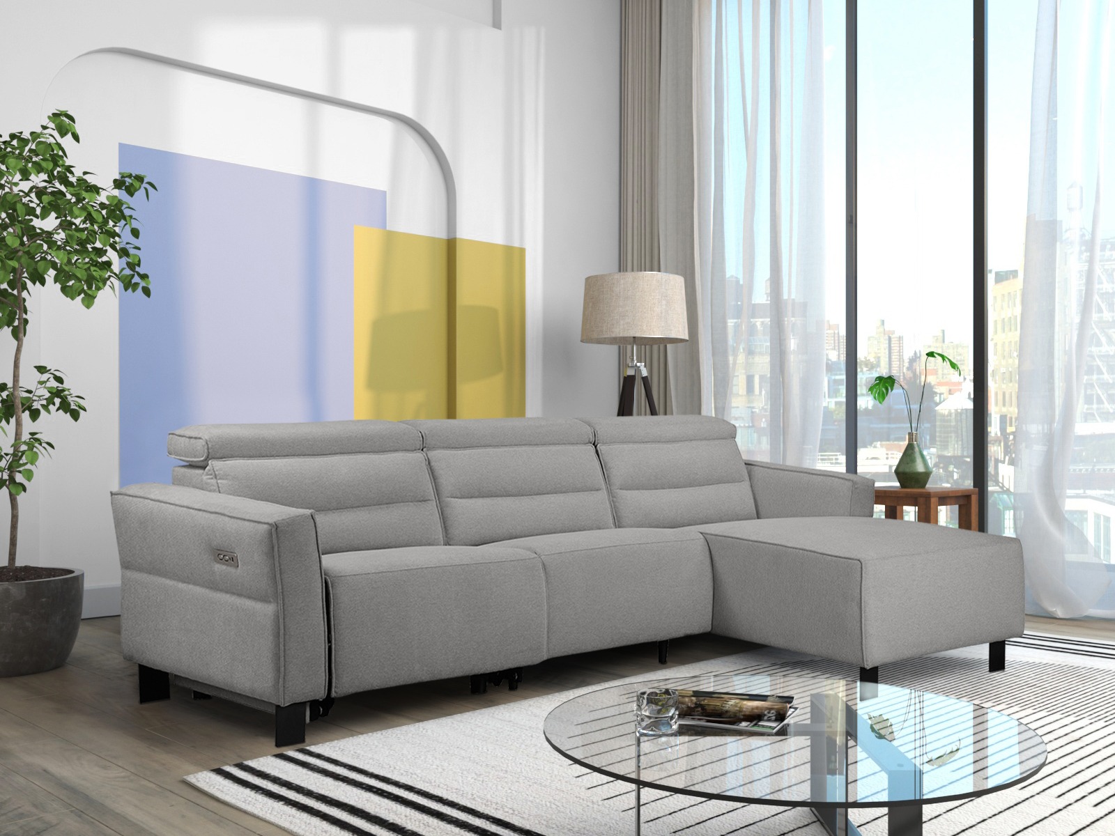 Relax sarokkanapé Denton 1486 (Világosszürke)