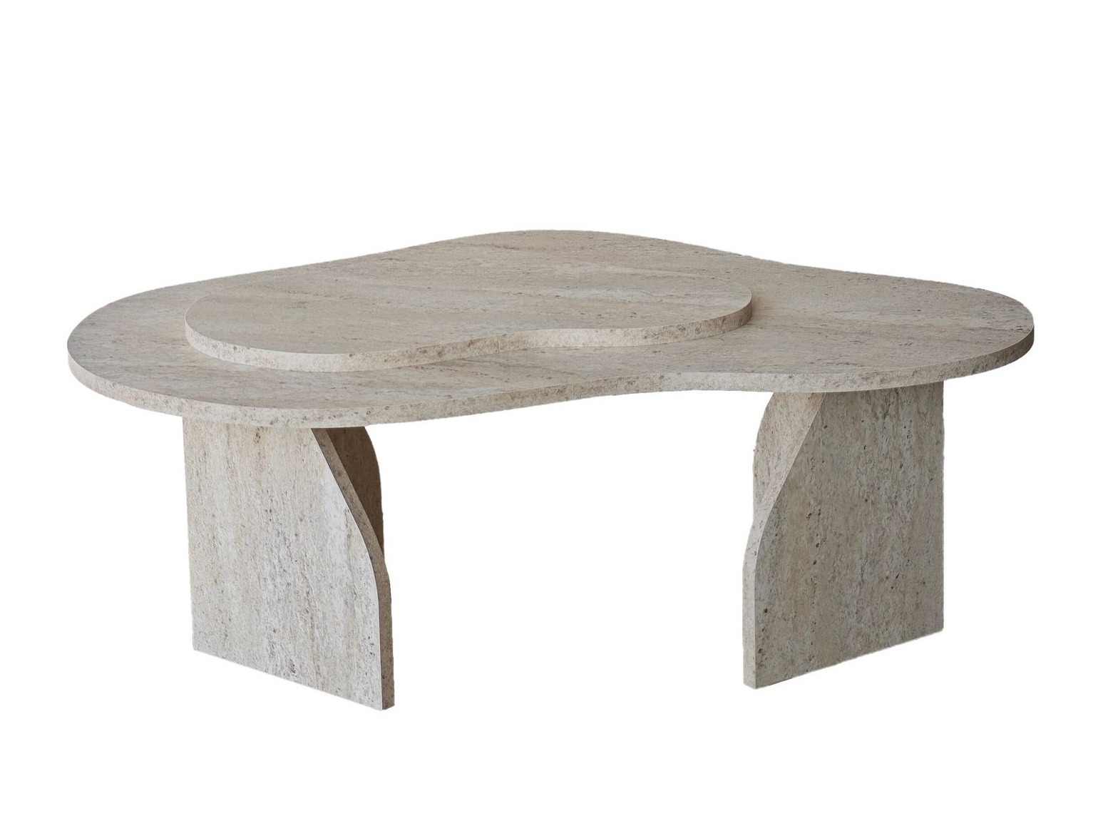 Dohányzóasztal Kailua 2633 (Könnyű travertin)