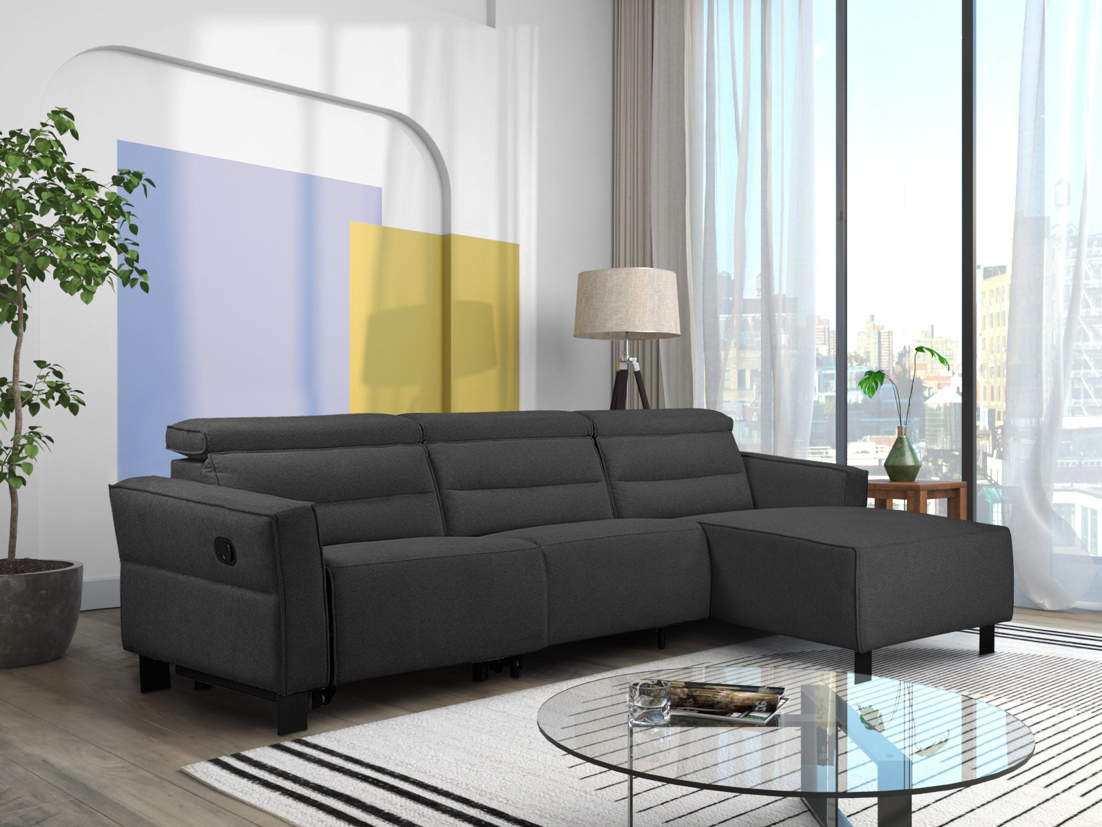 Relax sarokkanapé Denton 1487 (Antracit)