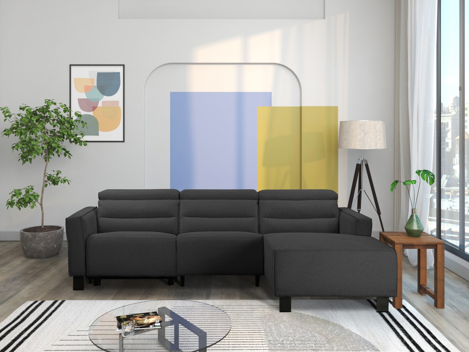 Relax sarokkanapé Denton 1487 (Antracit)