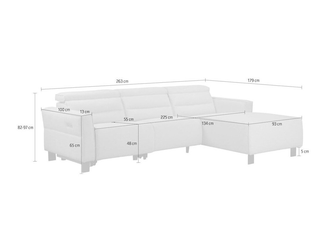 Relax sarokkanapé Denton 1487 (Antracit)