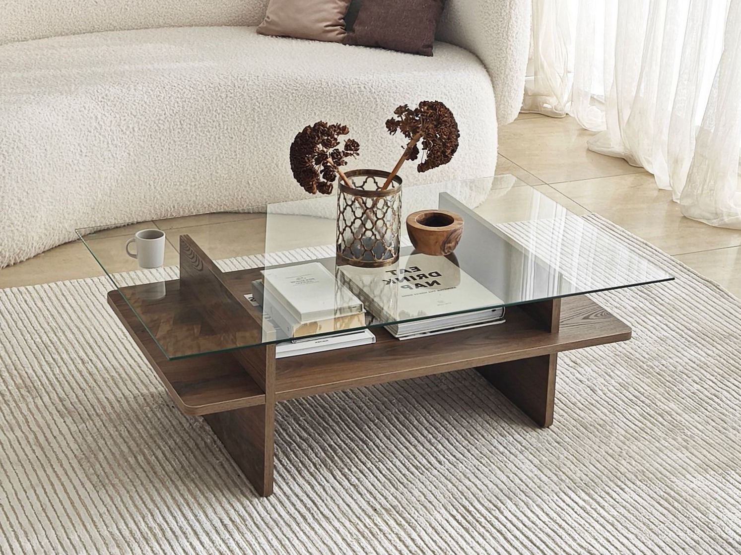 Dohányzóasztal Kailua 2635 (Dió)