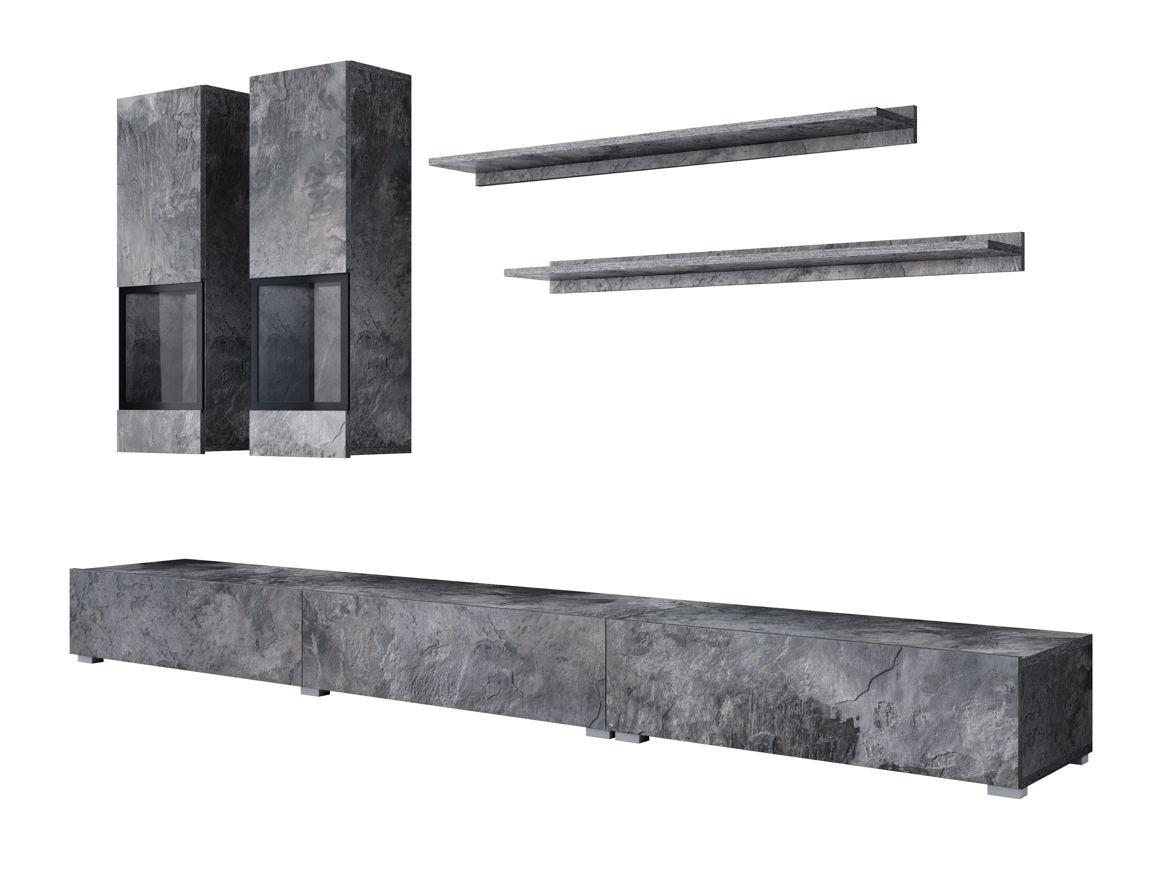 Nappali szett Serodeu 100 (Sötét beton)