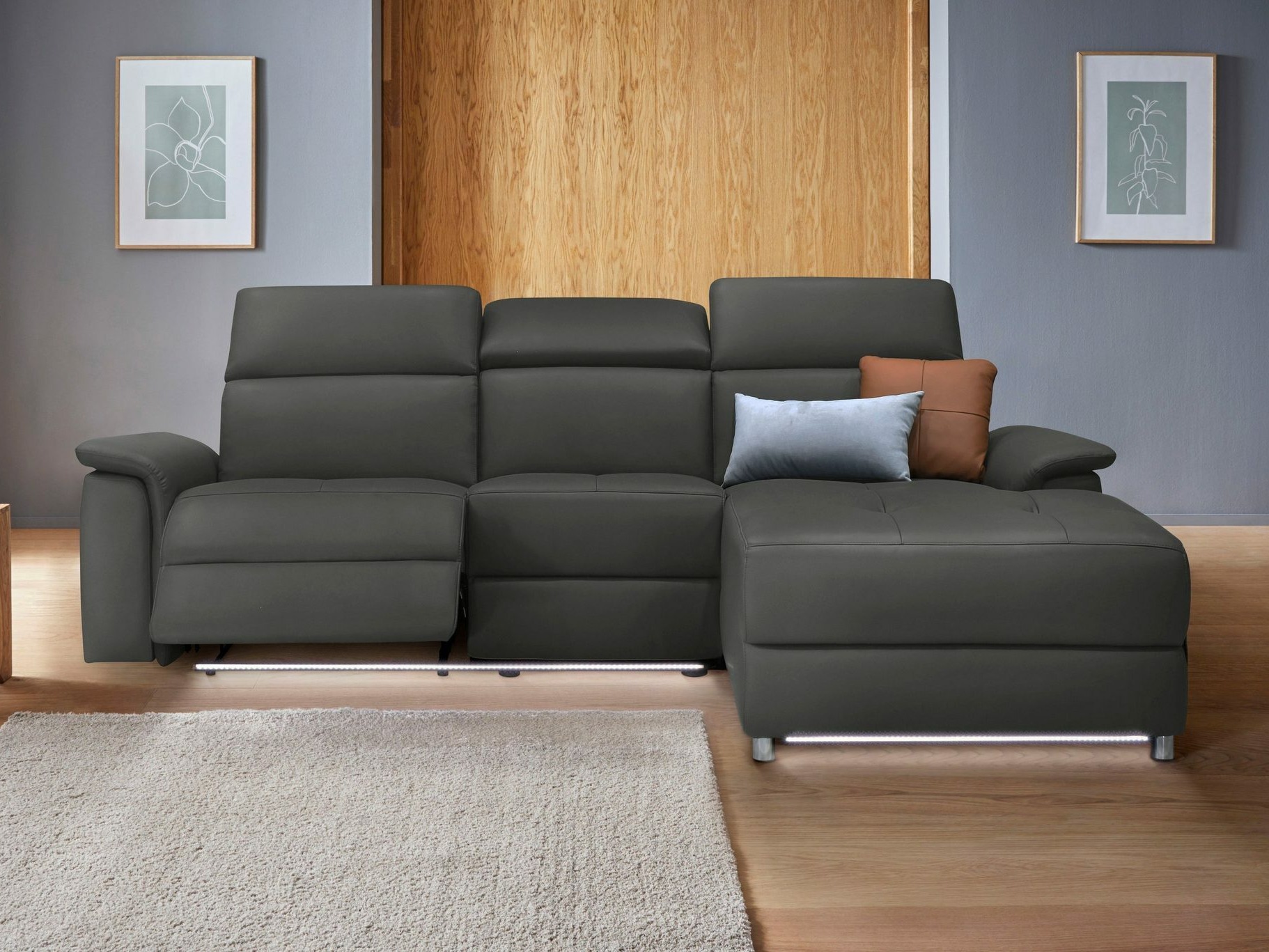 Relax sarokkanapé Denton 1488 (Fekete)