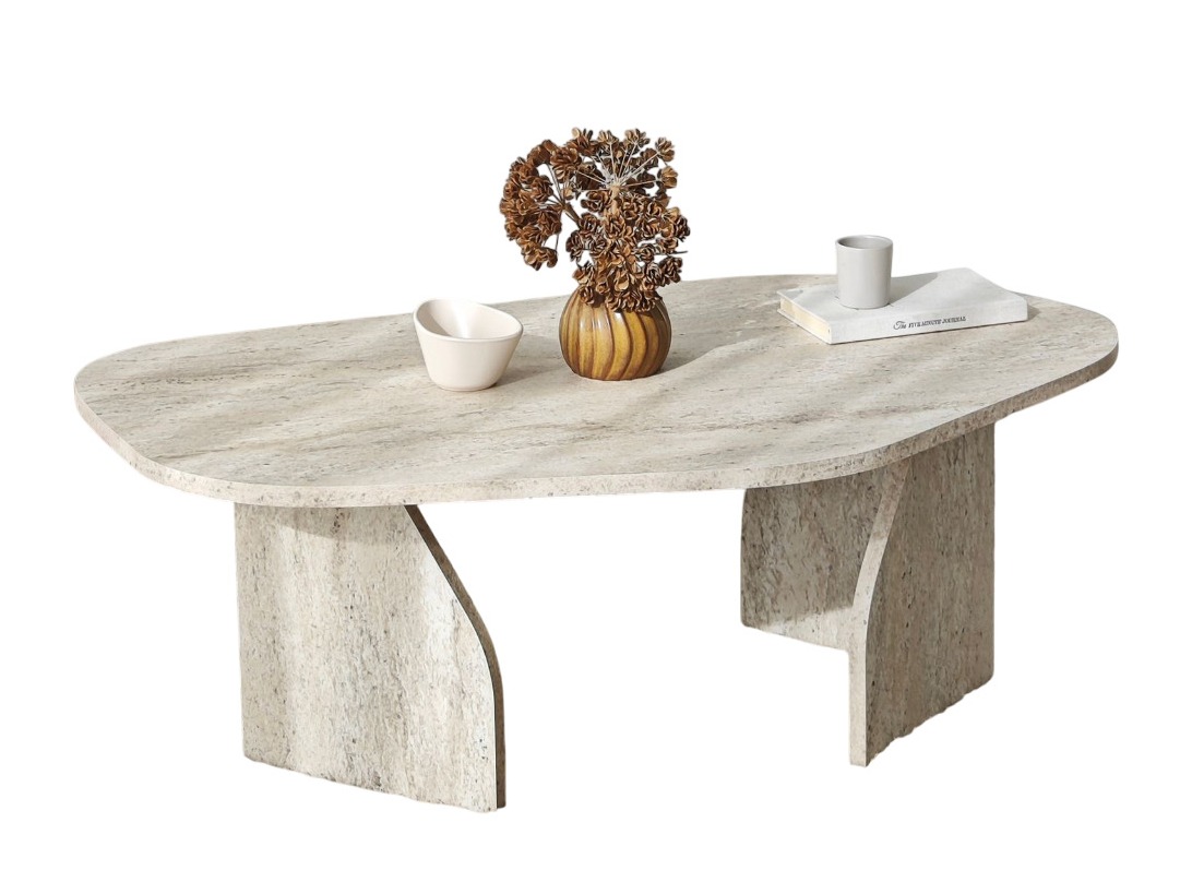 Dohányzóasztal Kailua 2637 (Könnyű travertin)