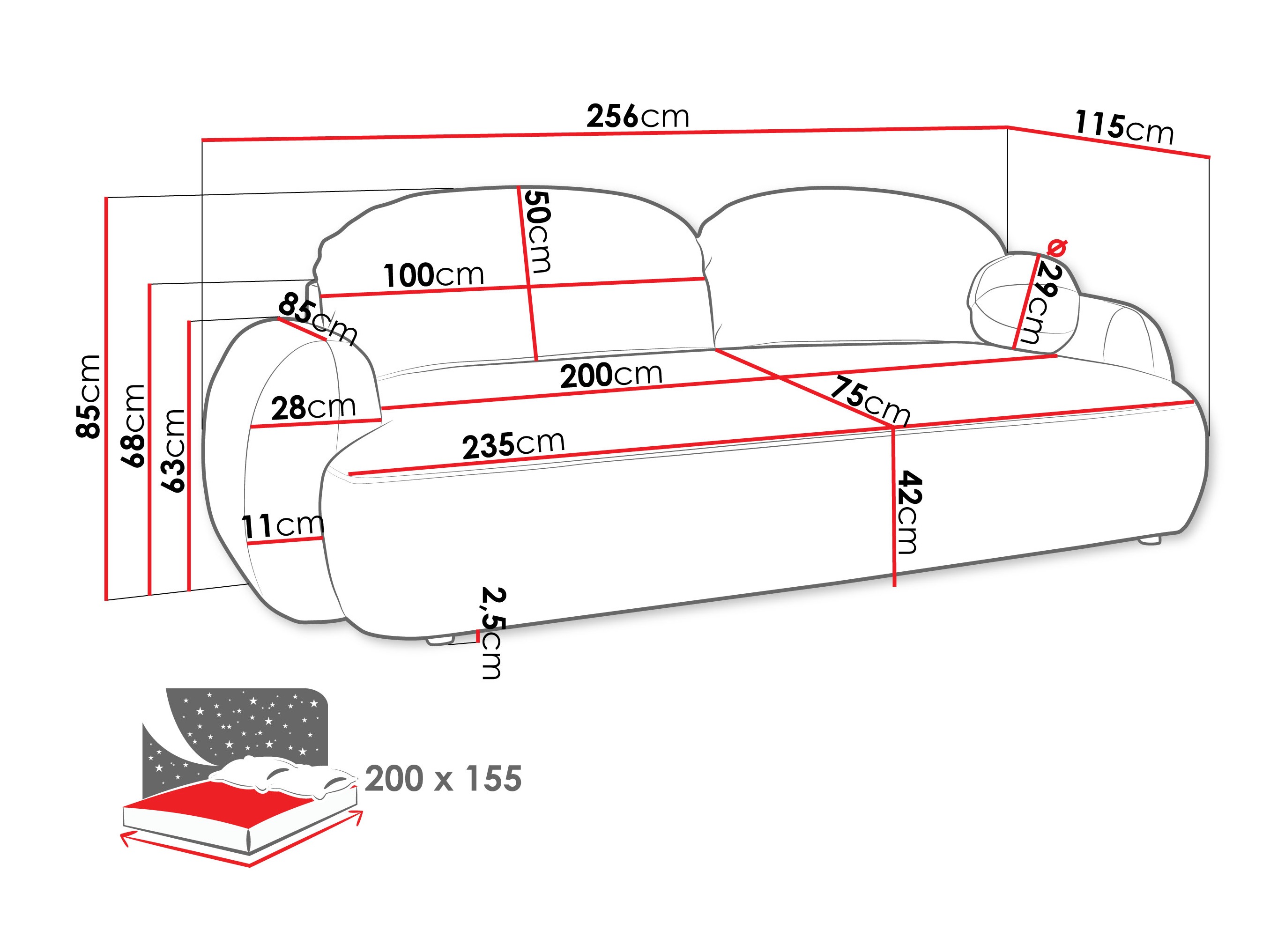Kanapéágy TrendyNest 114 (Now Or Never 06)