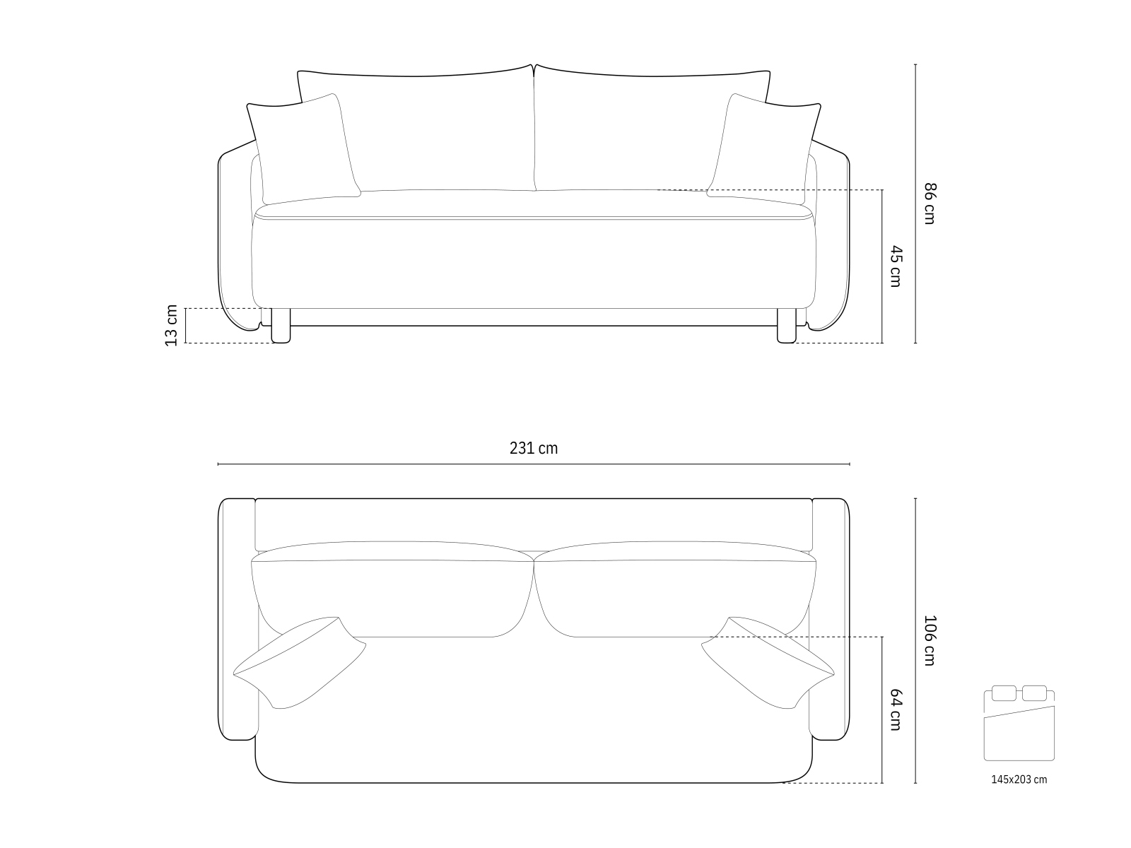 Kanapéágy Beckley 182 (Wind 80)
