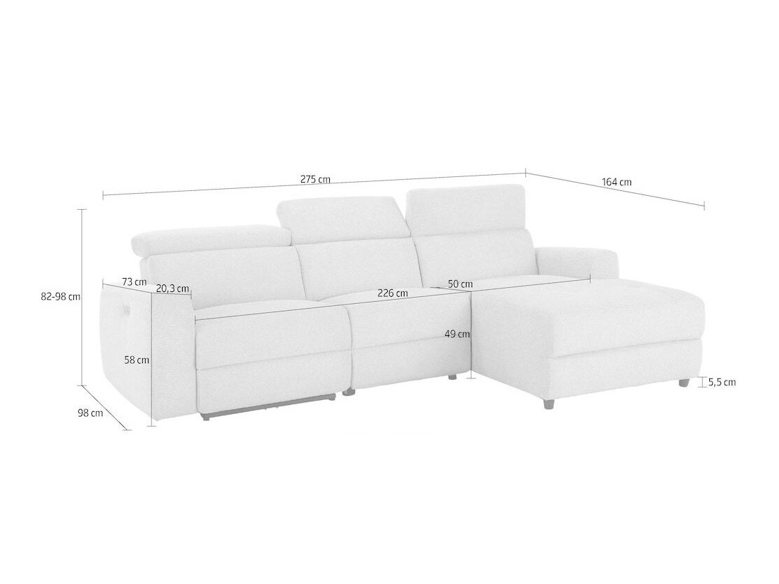 Relax sarokkanapé Denton 1490 (Világoskék)