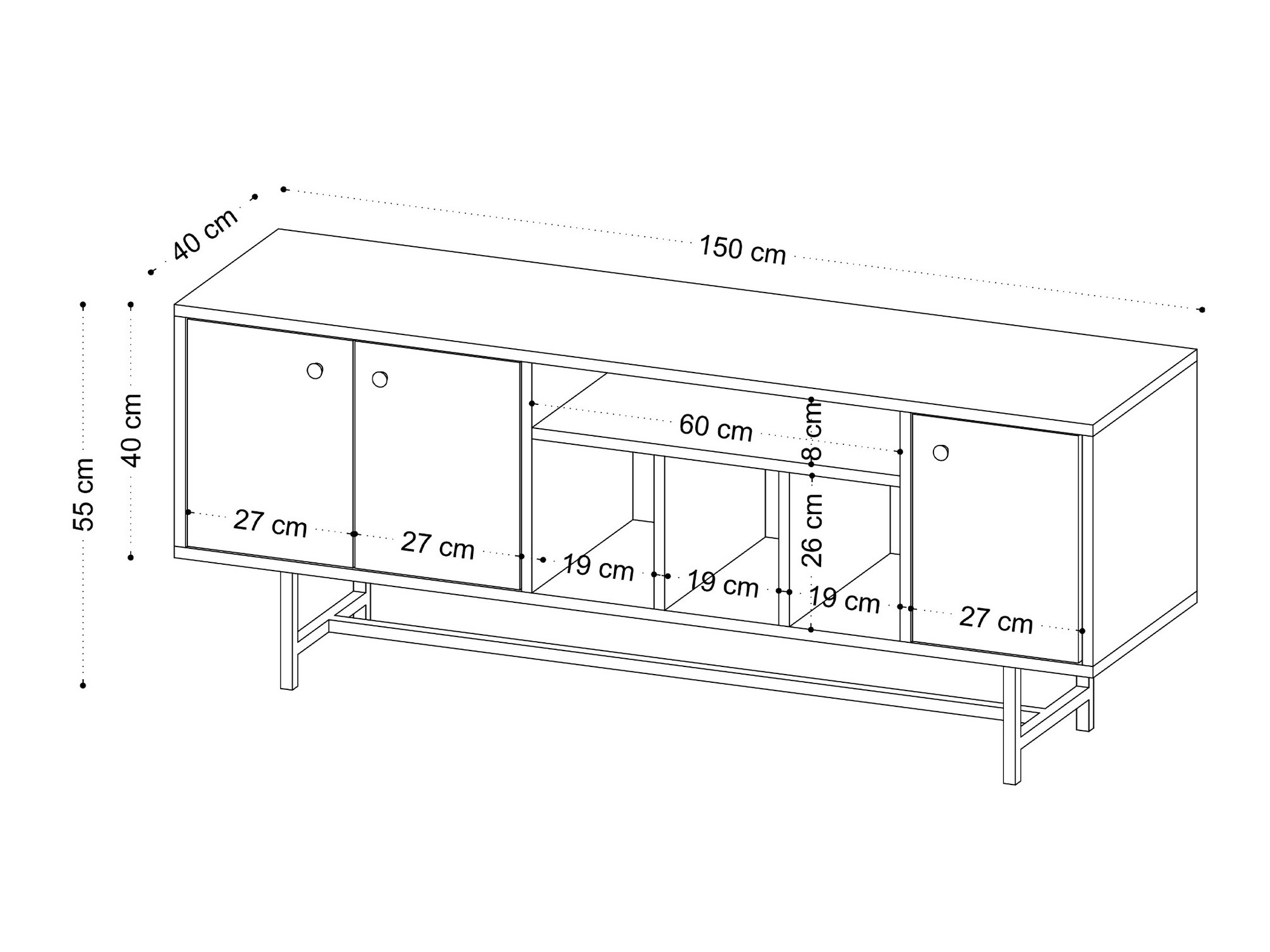 TV-állvány Vestesu 135