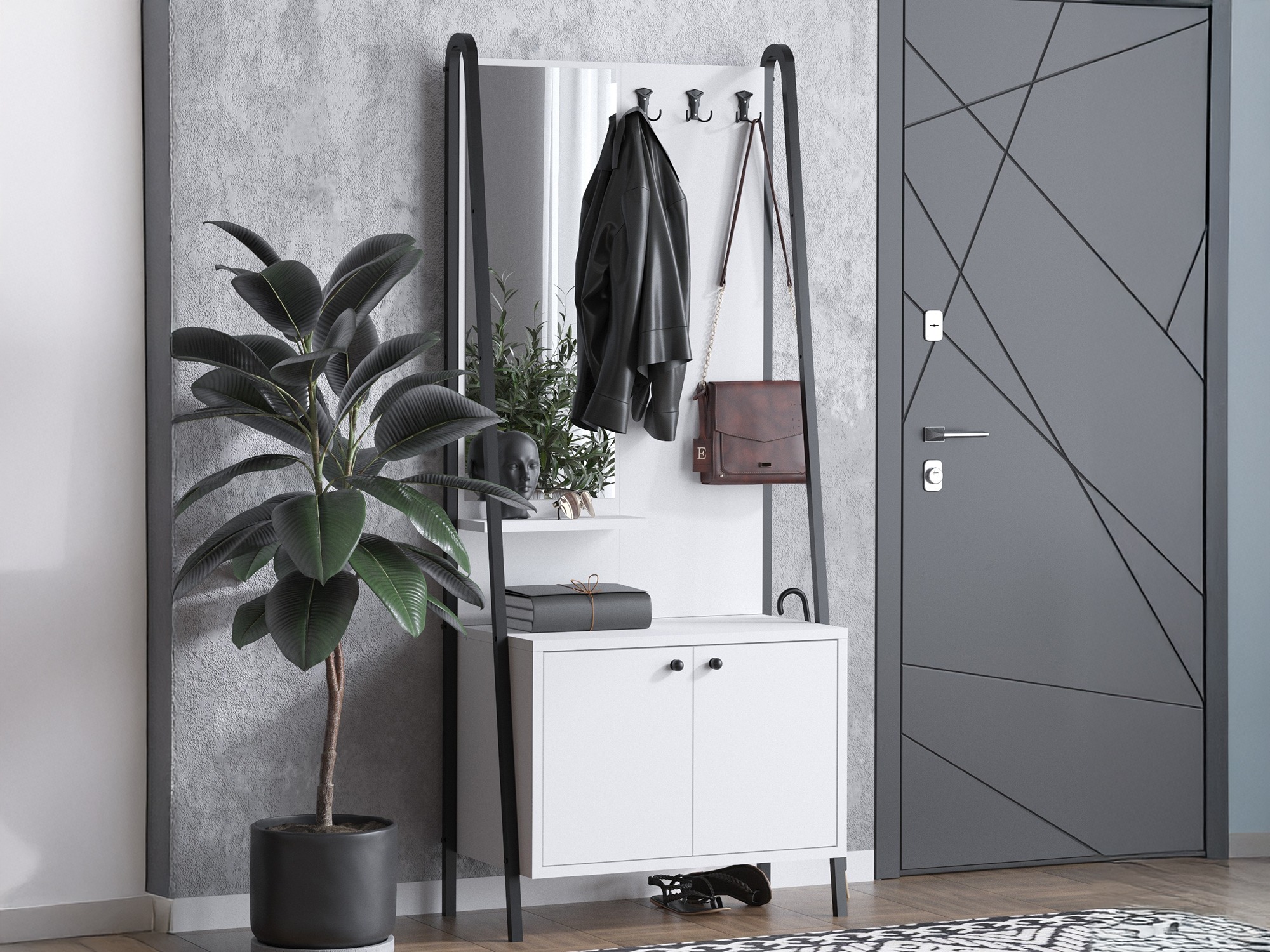 Előszoba garnitúra Vestesu 143 (Fehér)