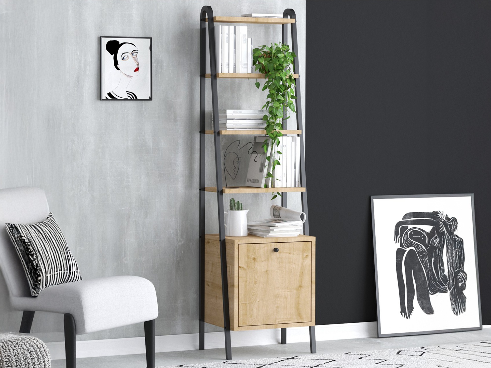 Könyvespolc Vestesu 141 (Tölgy)