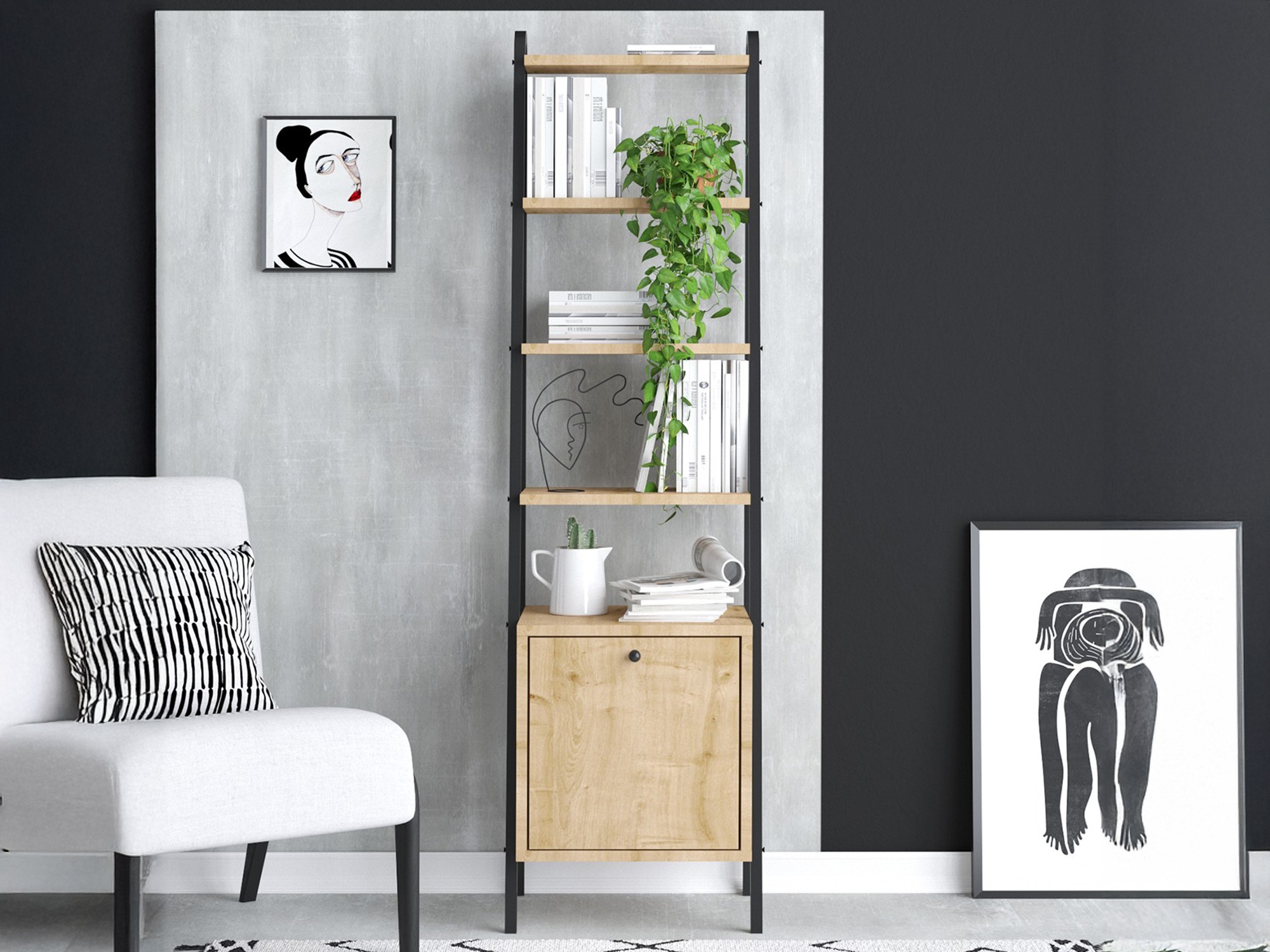 Könyvespolc Vestesu 141 (Tölgy)