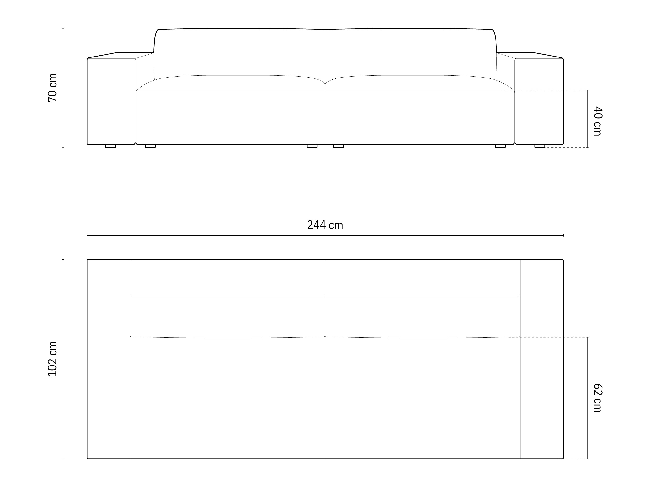 Kanapé Lomcalu 105 (Megan 351)