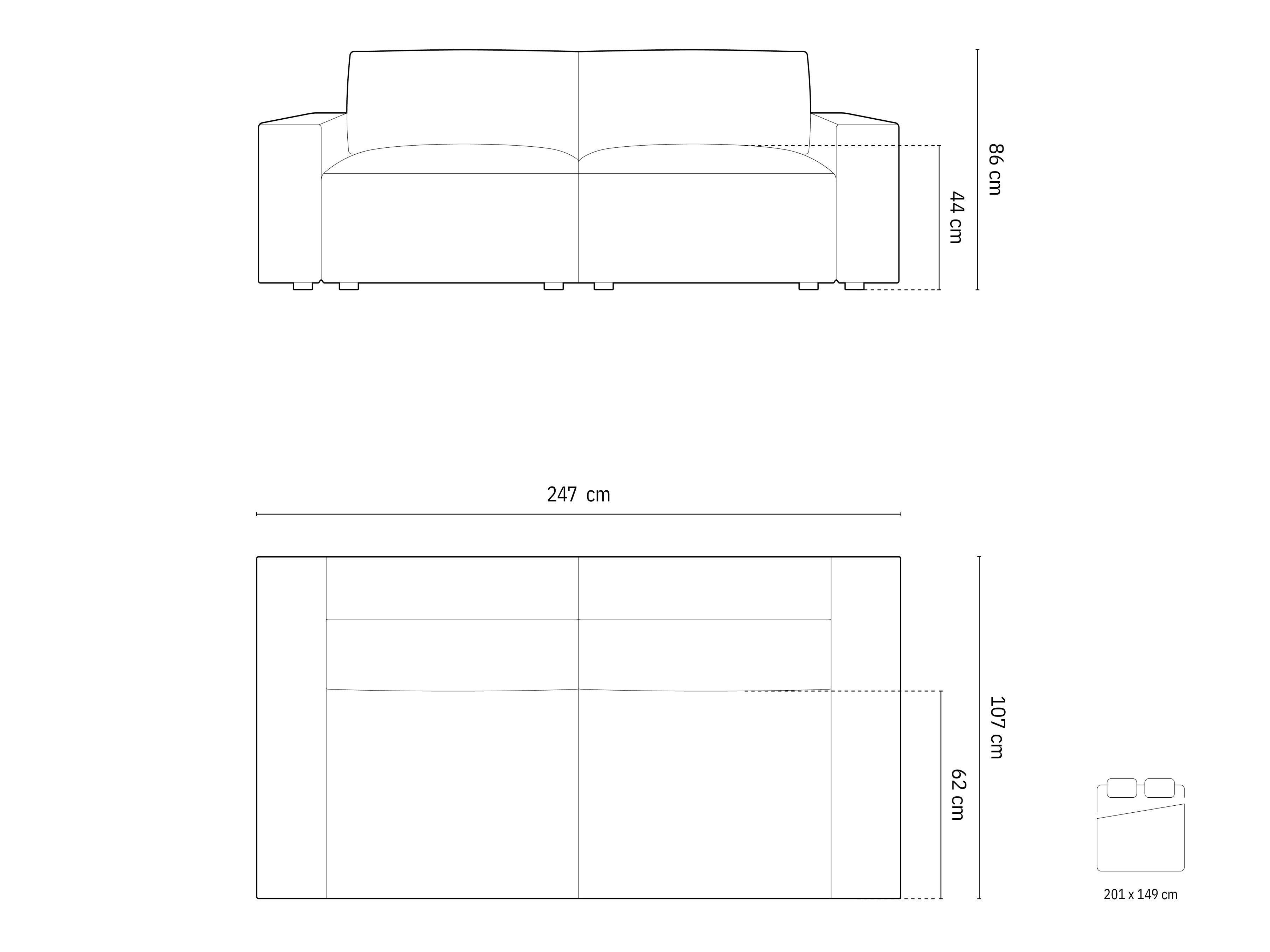 Kanapéágy Lomcalu 108 (Bluvel 19)