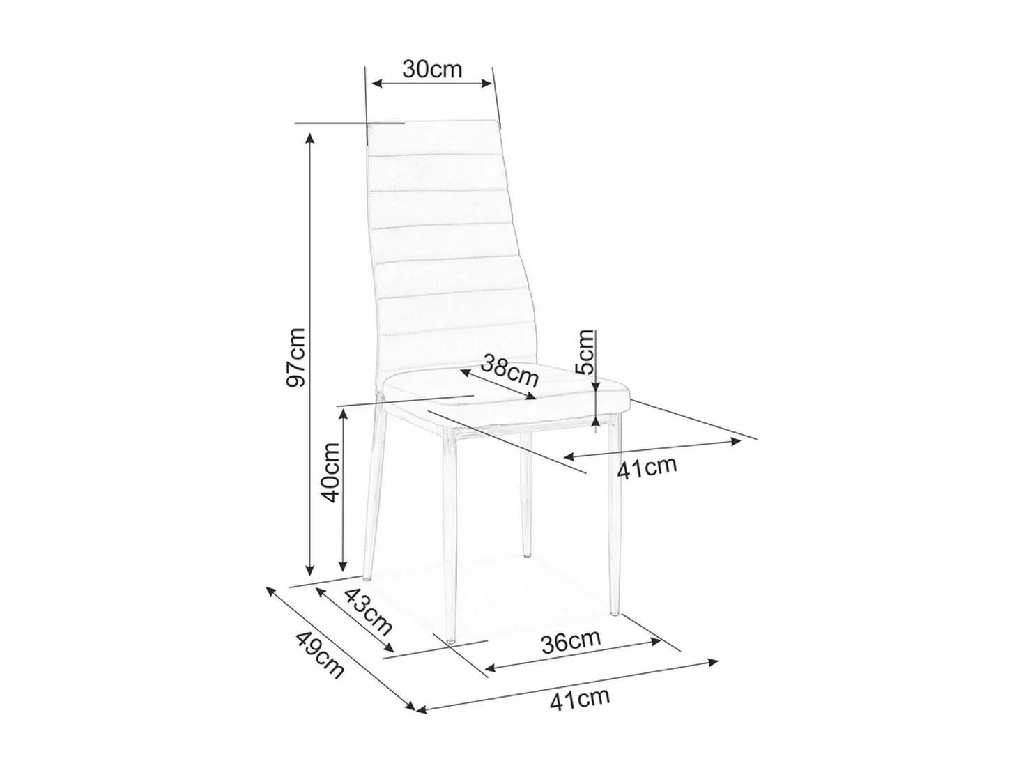 Szék Detroit 821 (Fekete)