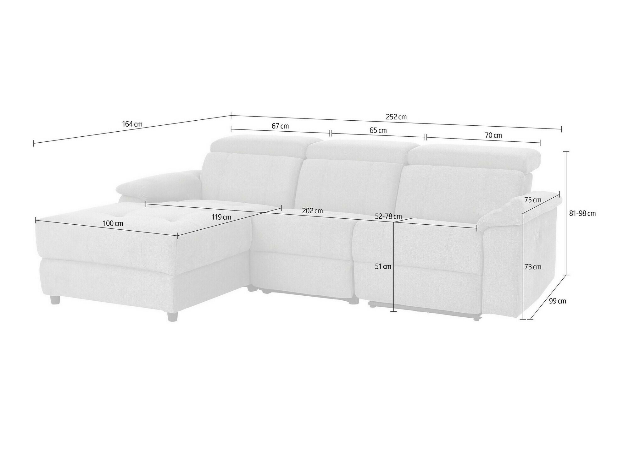 Relax sarokkanapé Denton 1503 (Barna)