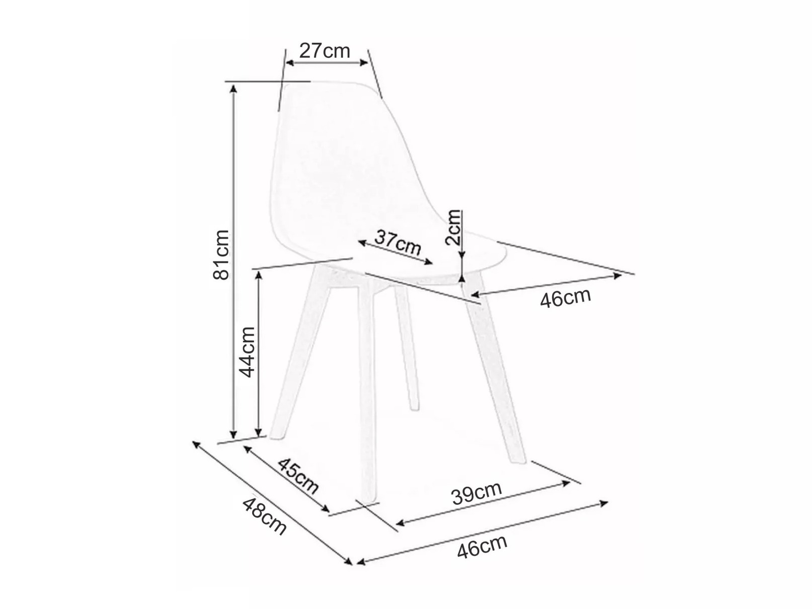 Szék Detroit 834 (Szürke)