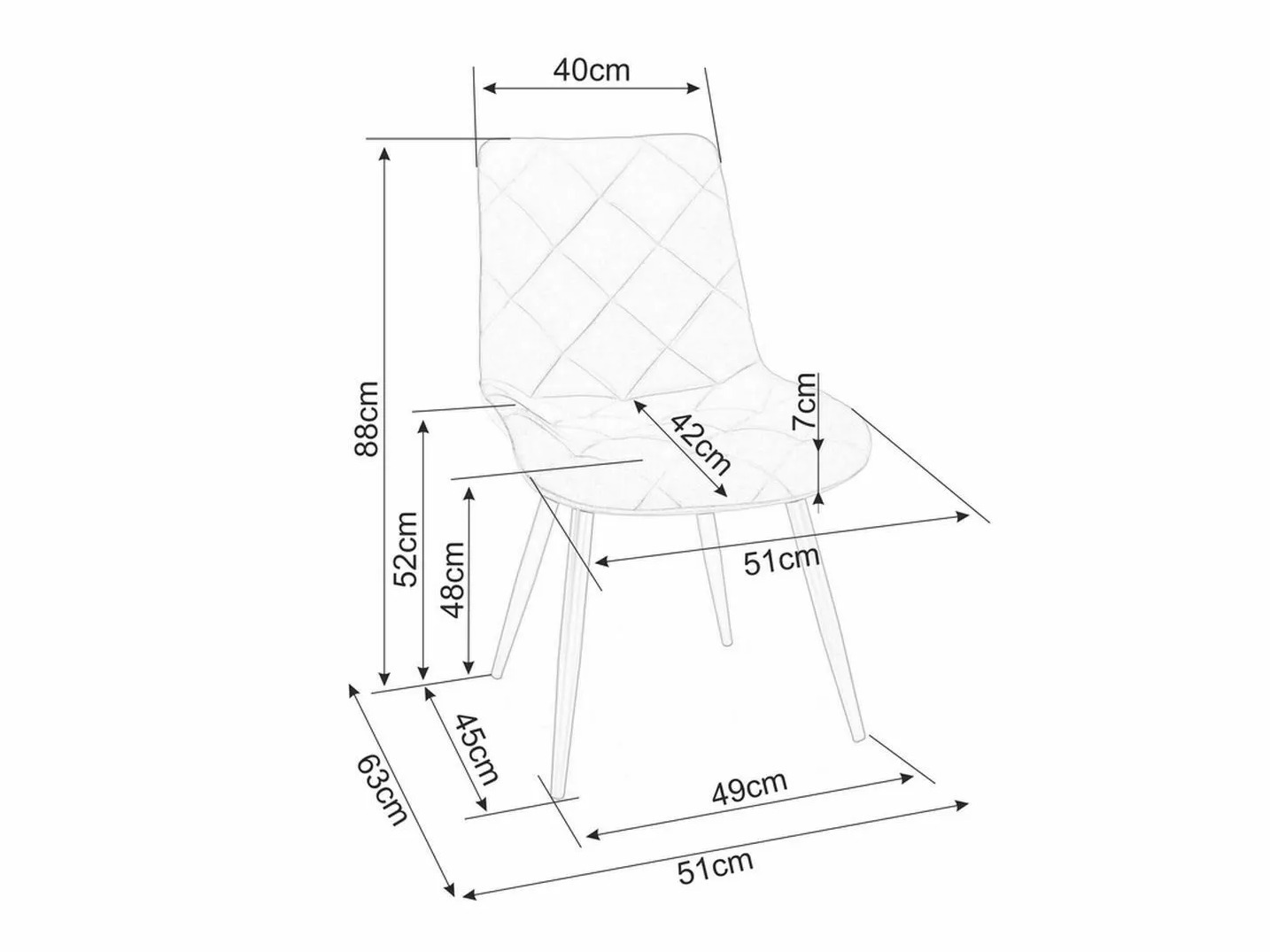 Szék Detroit 836 (Fekete)