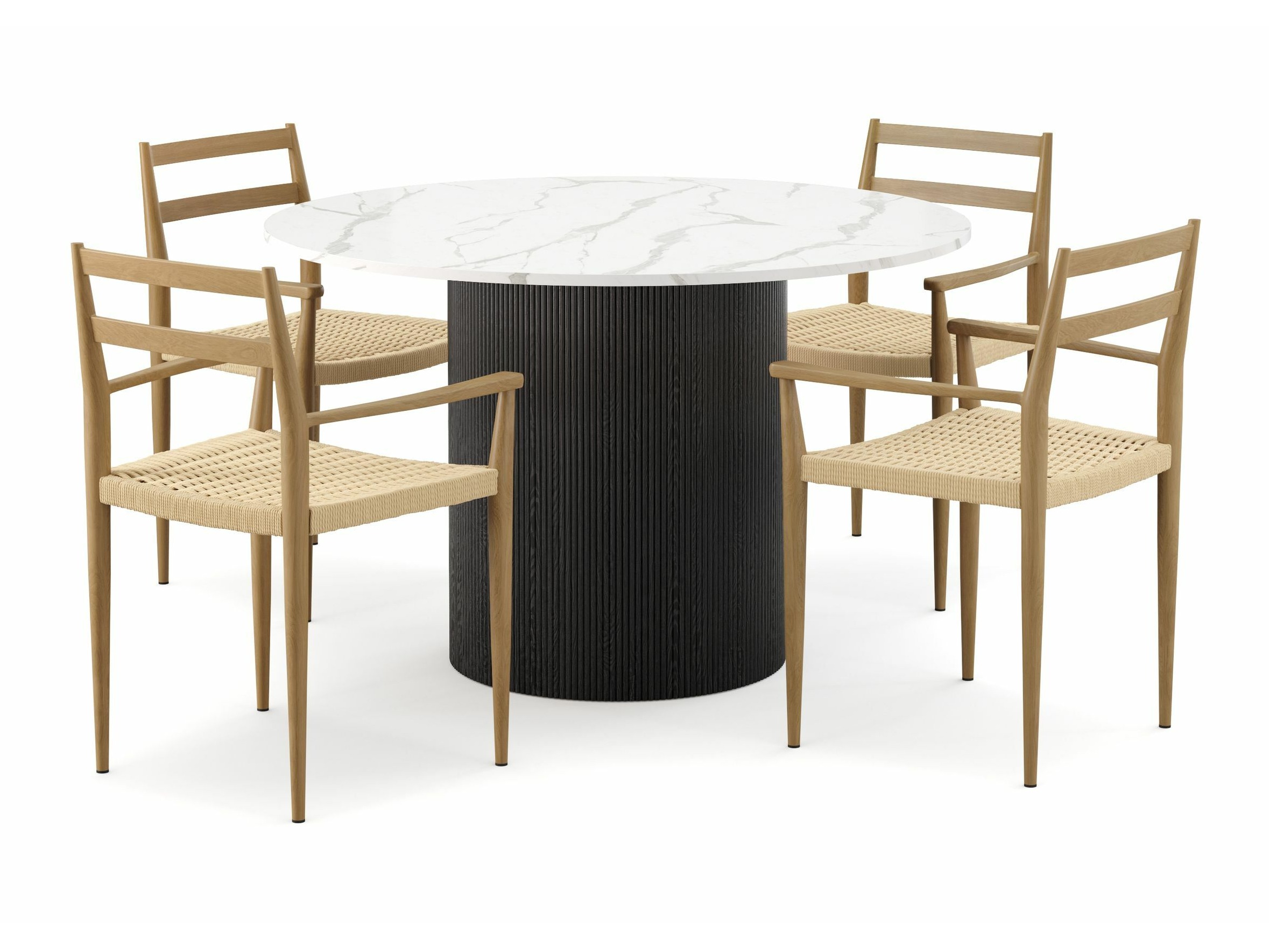 Asztal Springfield 306 (Fekete + Fehér márvány)