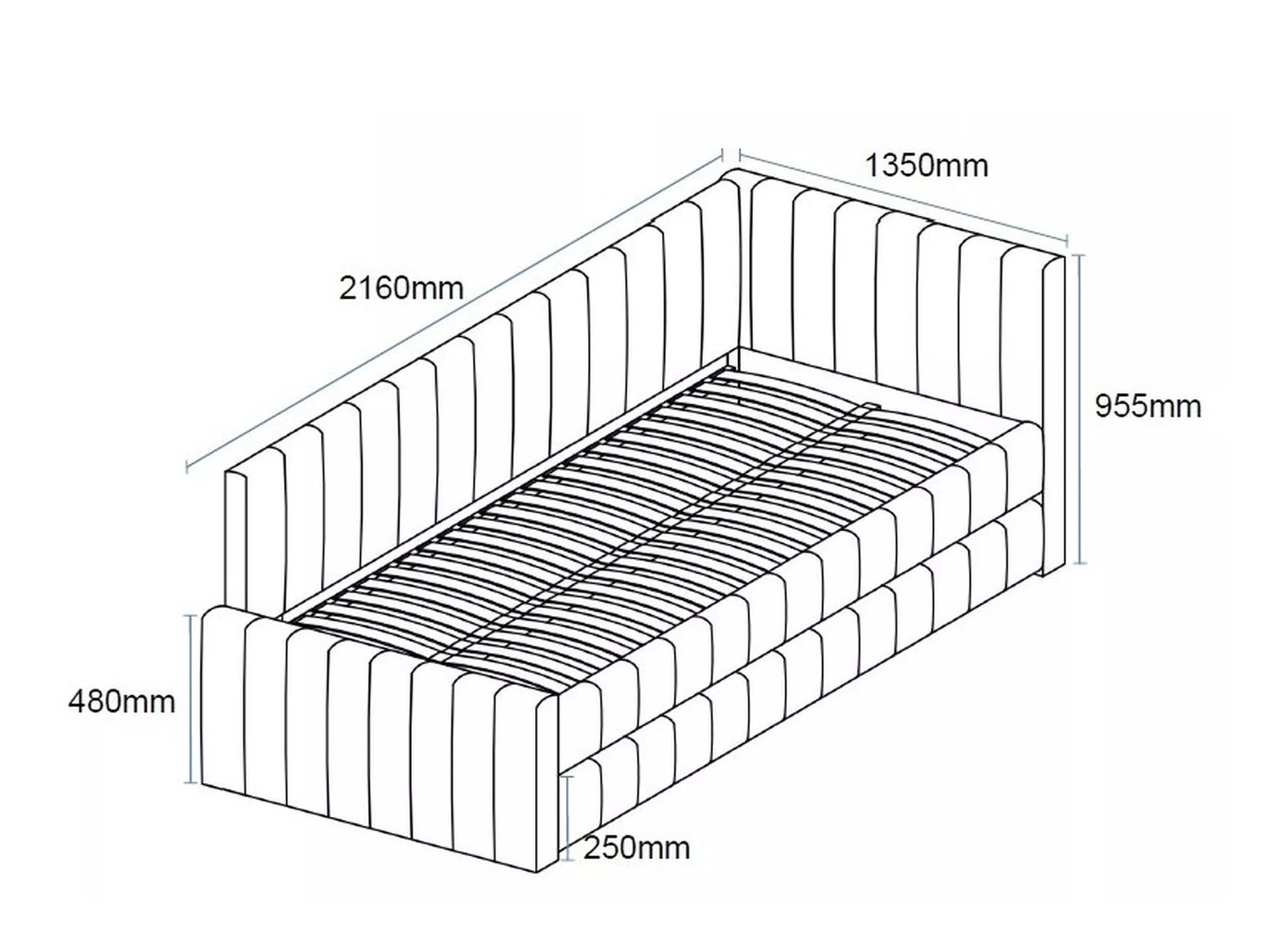 Ágy Detroit 855 (Szürke)