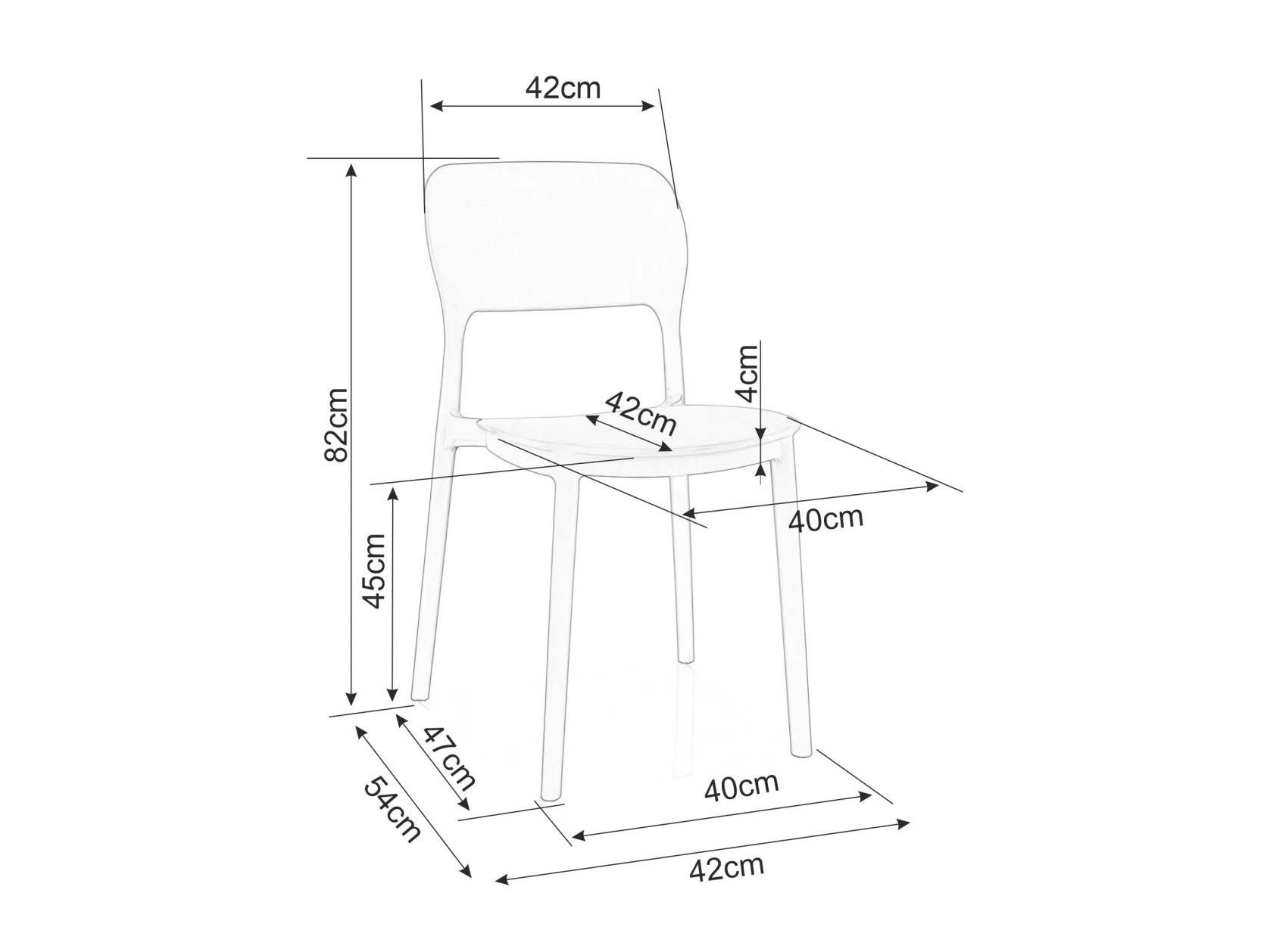 Szék Detroit 851 (Világosszürke)