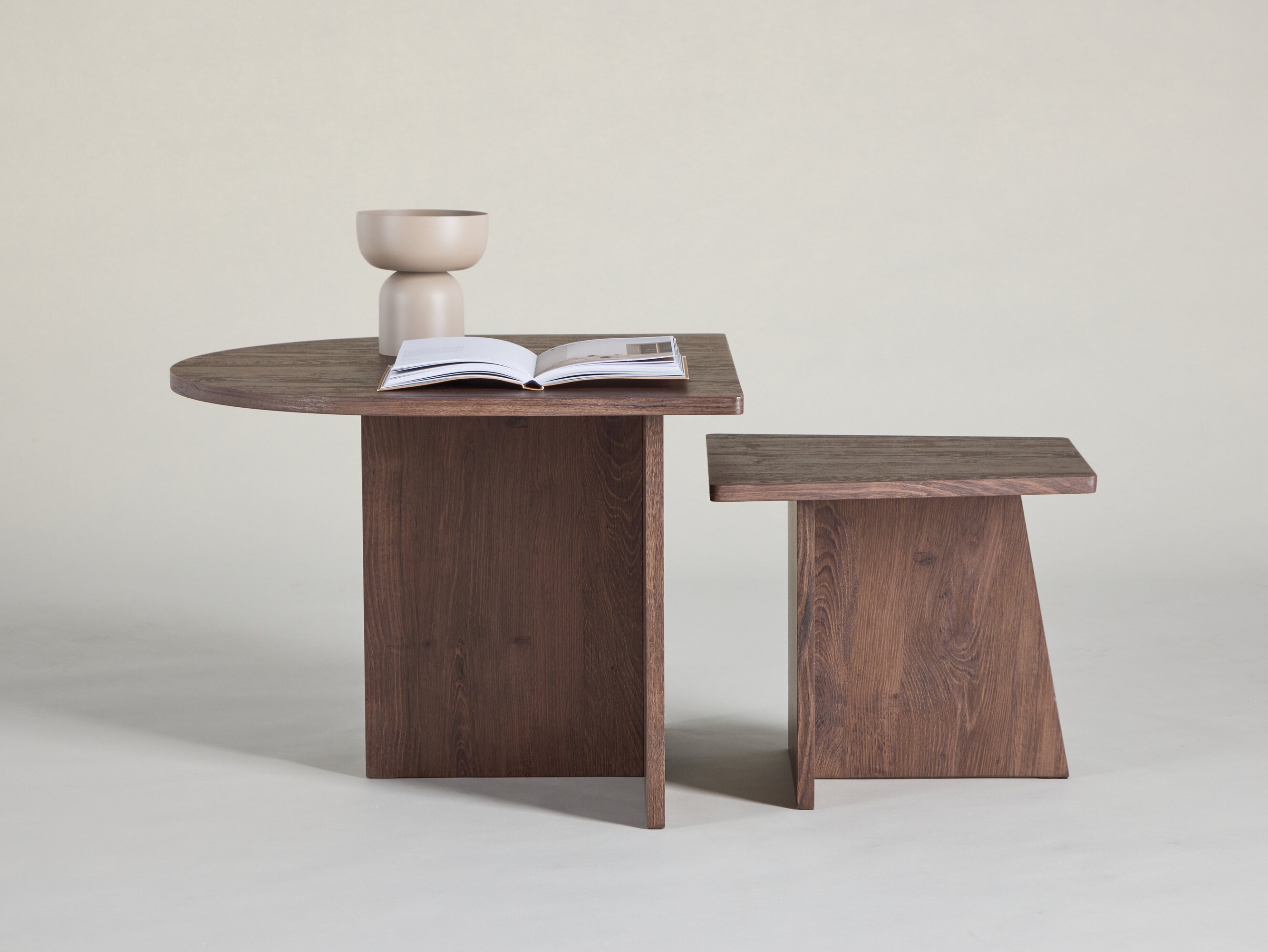 Dohányzóasztal szett Dallas 4880 (Sötét barna)