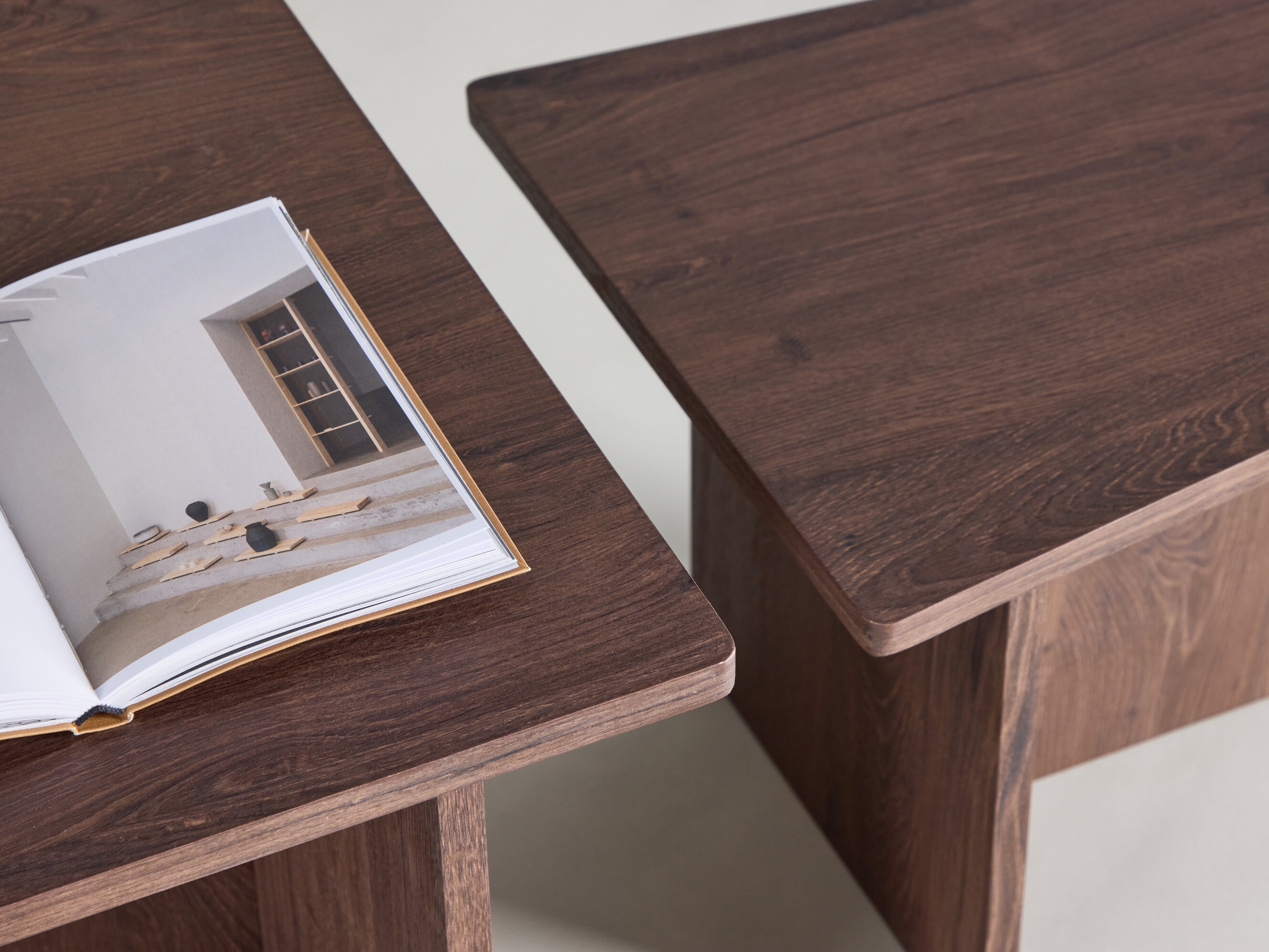 Dohányzóasztal szett Dallas 4880 (Sötét barna)