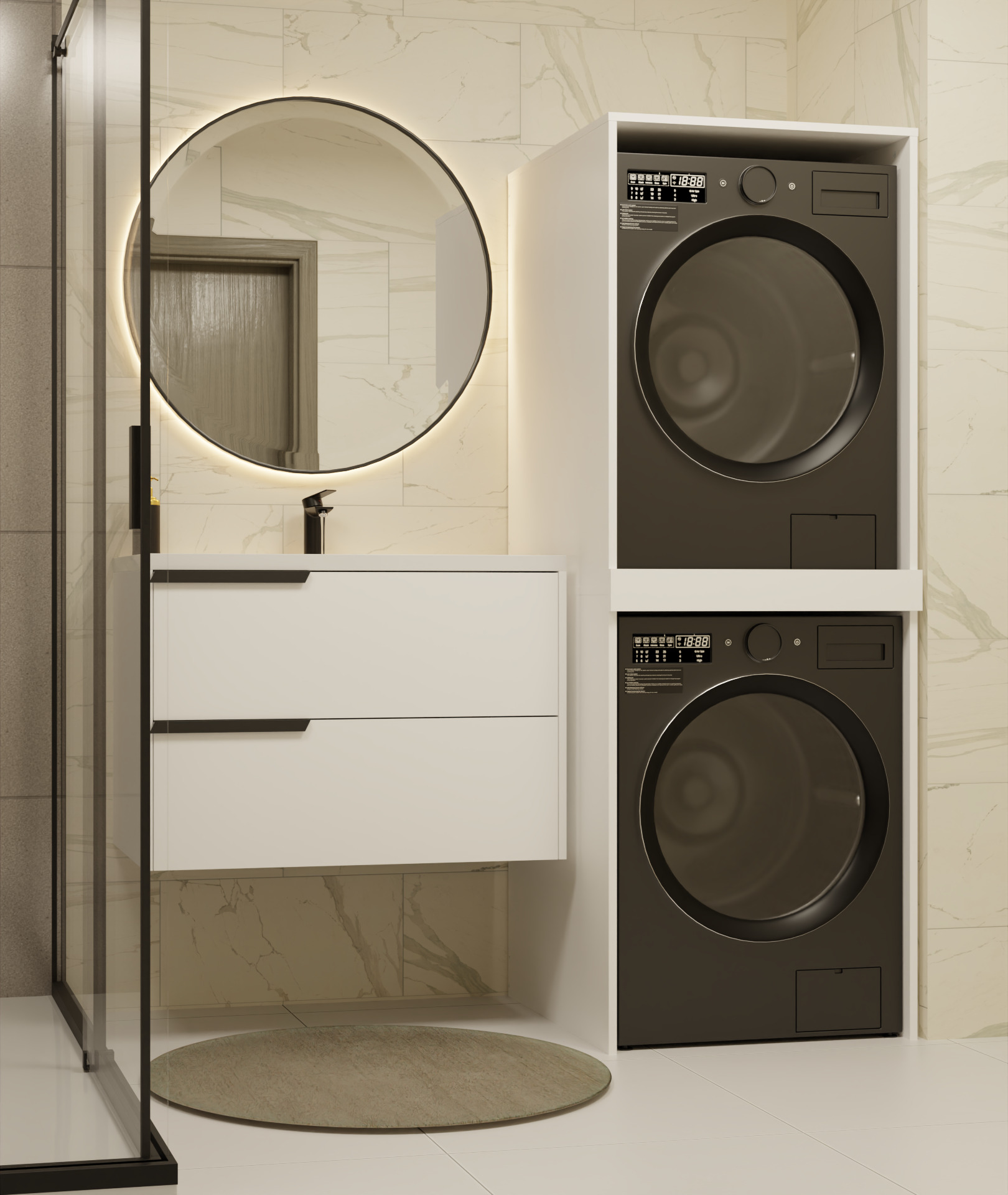 Fürdőszoba polc Balelbo 108 (Fehér)