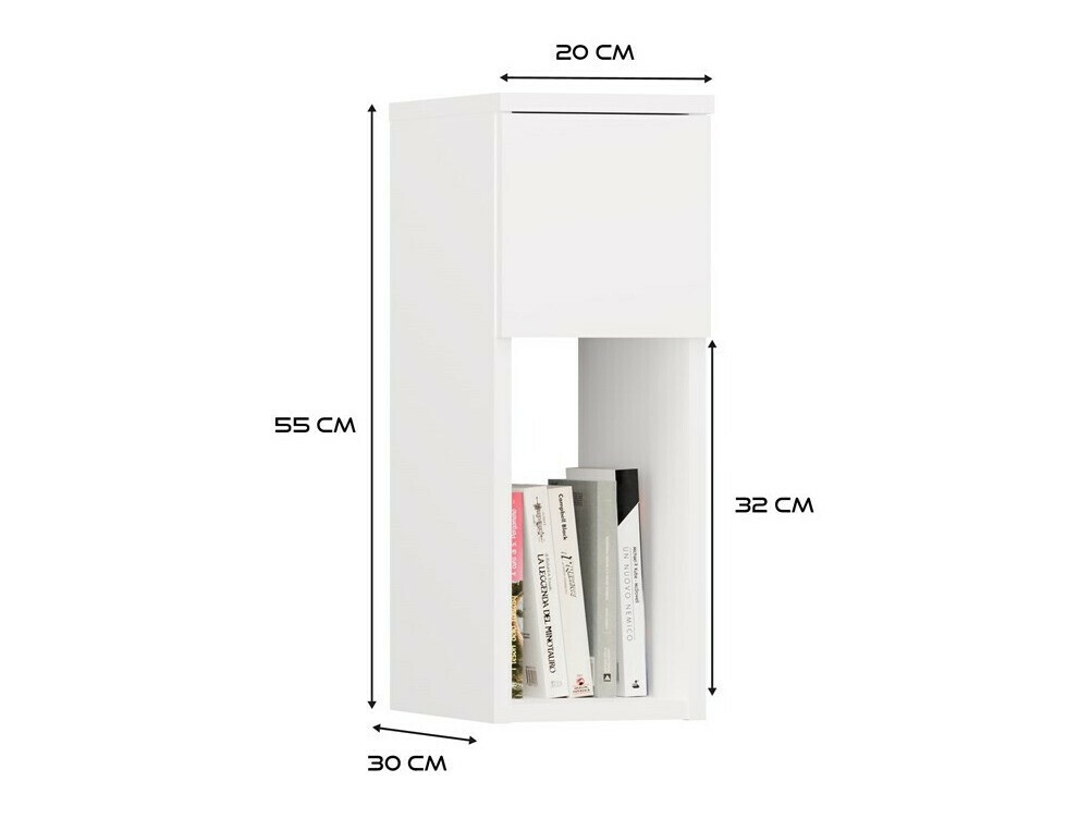 Éjjeliszekrény Mandeville 304 (Antracit + Artisan tölgy)