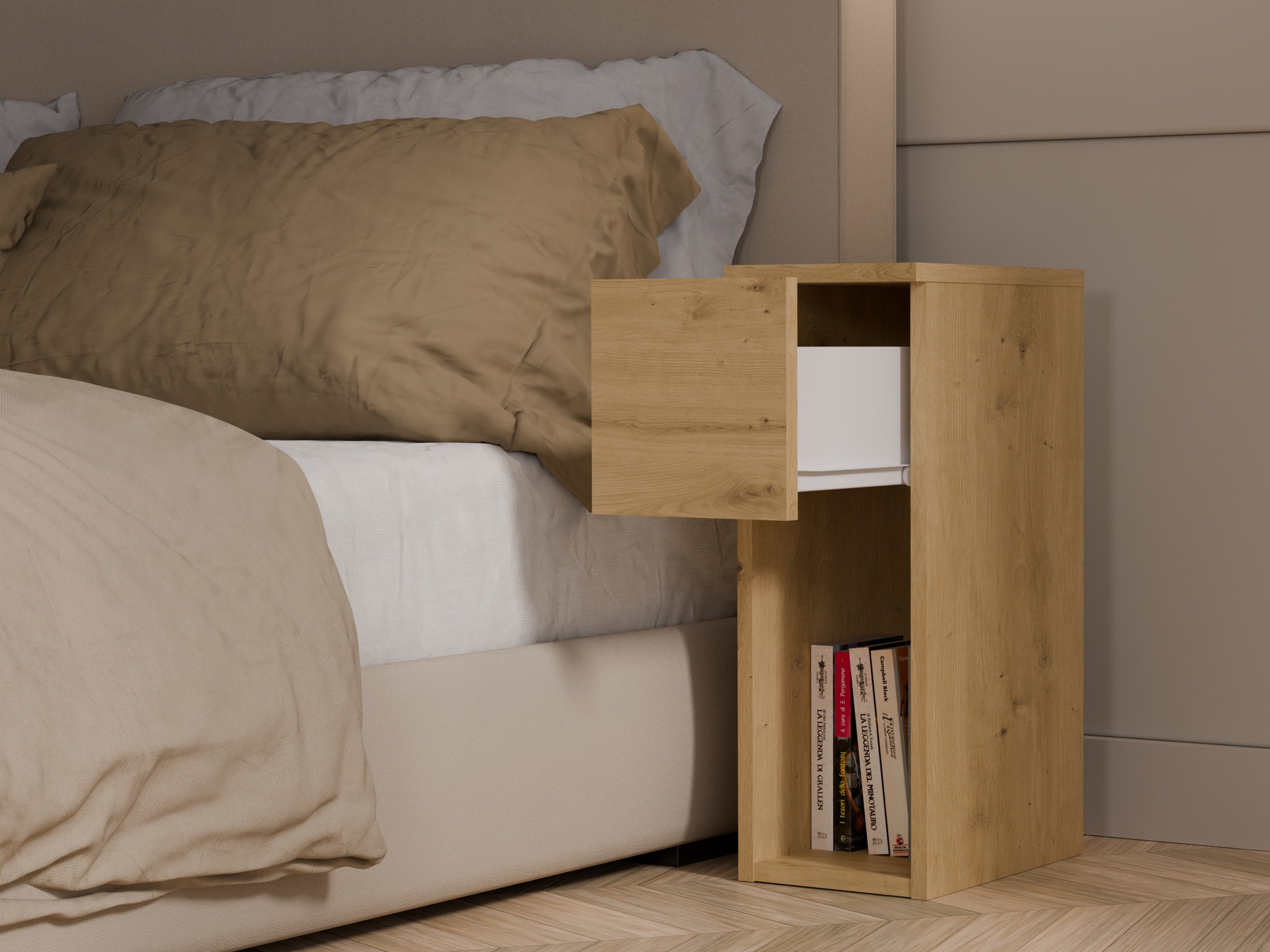 Éjjeliszekrény Mandeville 304 (Artisan tölgy)