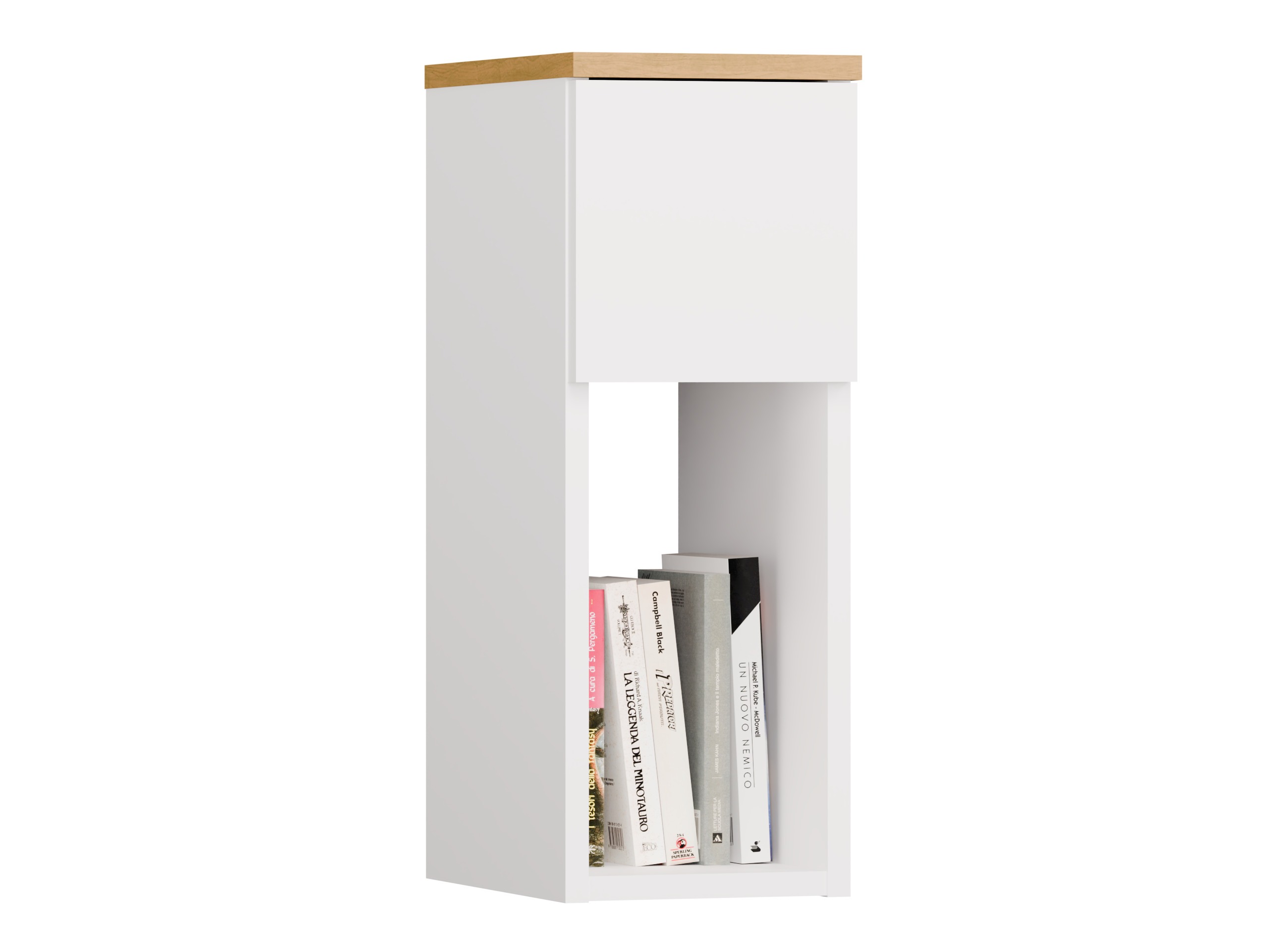 Éjjeliszekrény Mandeville 304 (Fehér + Artisan tölgy)