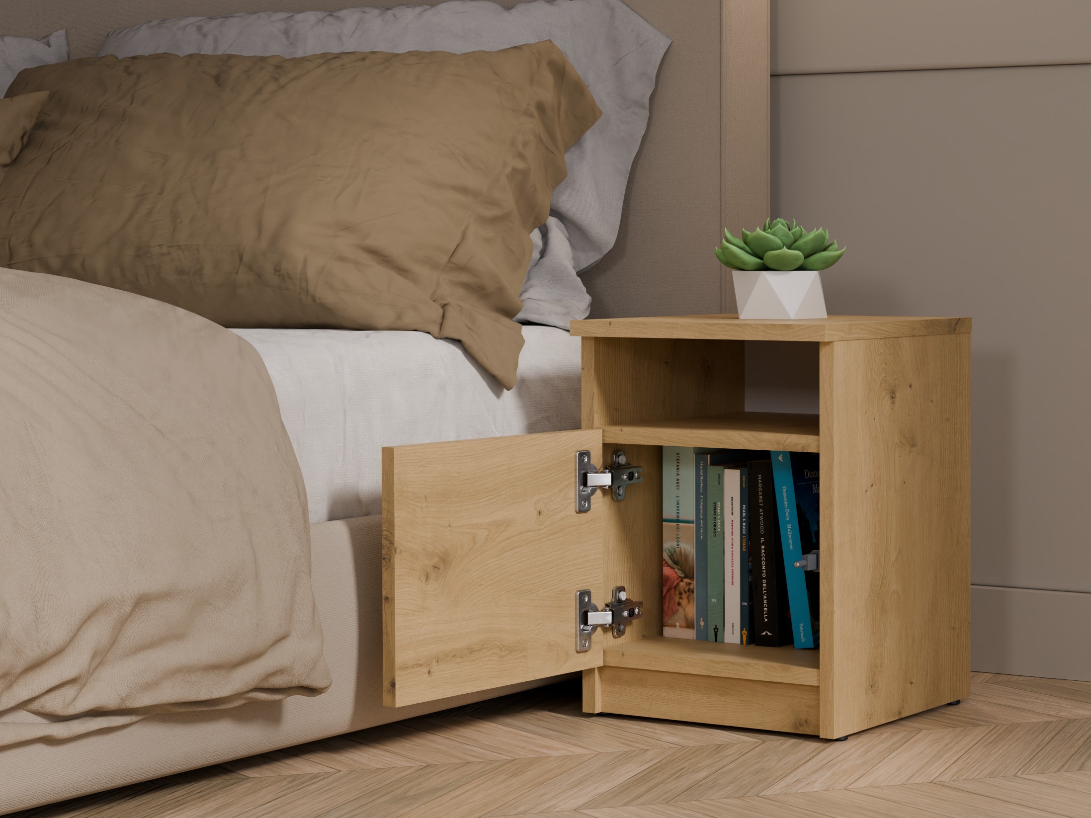 Éjjeliszekrény Mandeville 305 (Artisan tölgy)